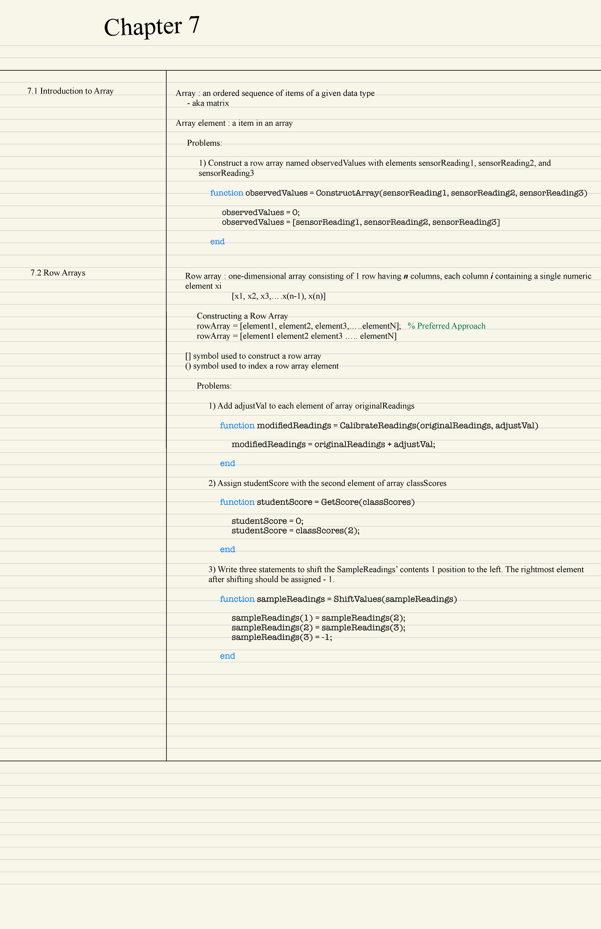 Chapter 7 7 Introduction to Array Chapter 7 Array an ordered