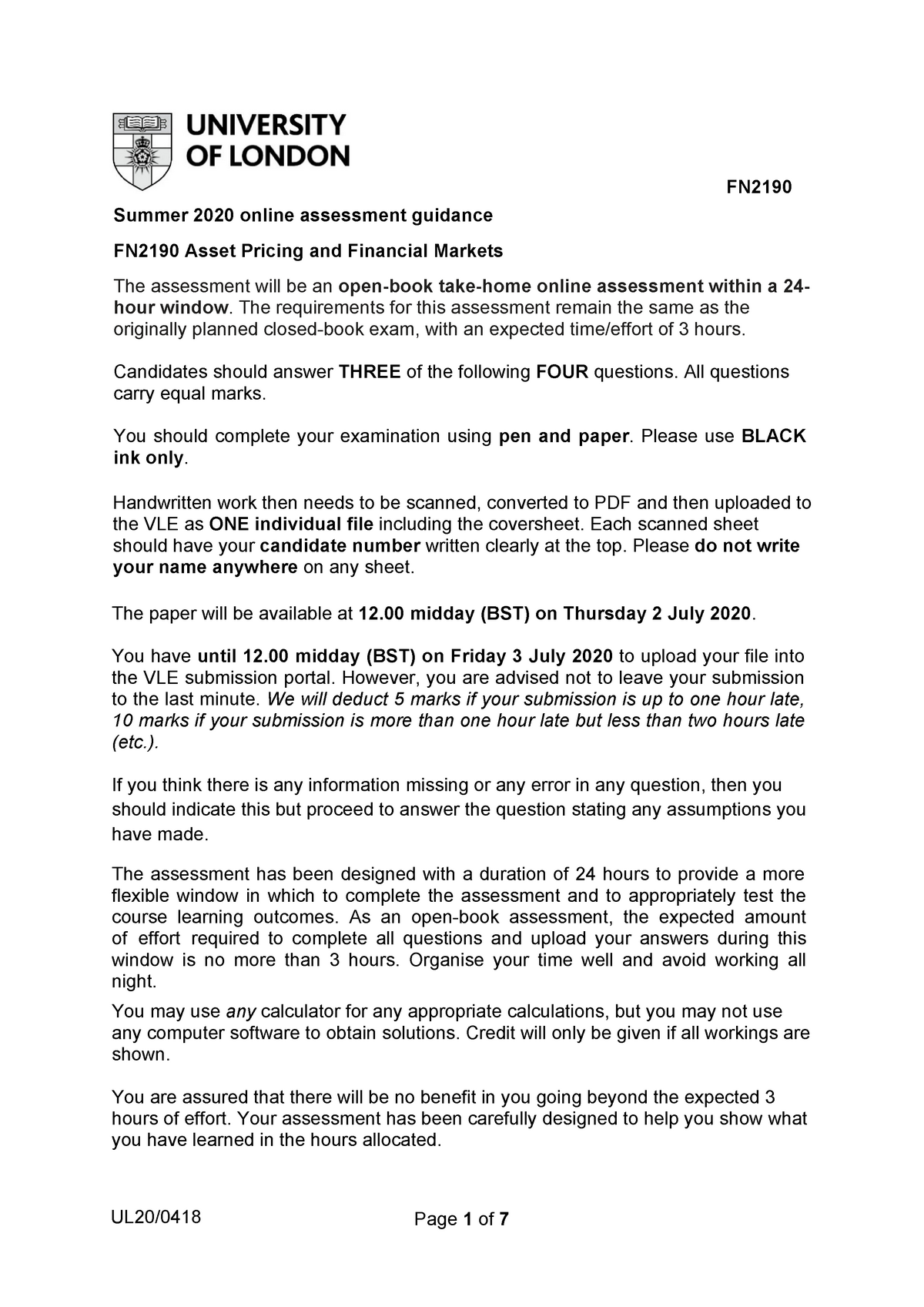 UOL Asset Pricing and Financial Markets (FN2190) Exam Focused Tuition, ☎:  +65 9651-5438: UOL APFM Tuition, UOL UOL Asset Pricing and Financial  Markets Tuition by Experienced UOL First Class Honours Graduate Tutor