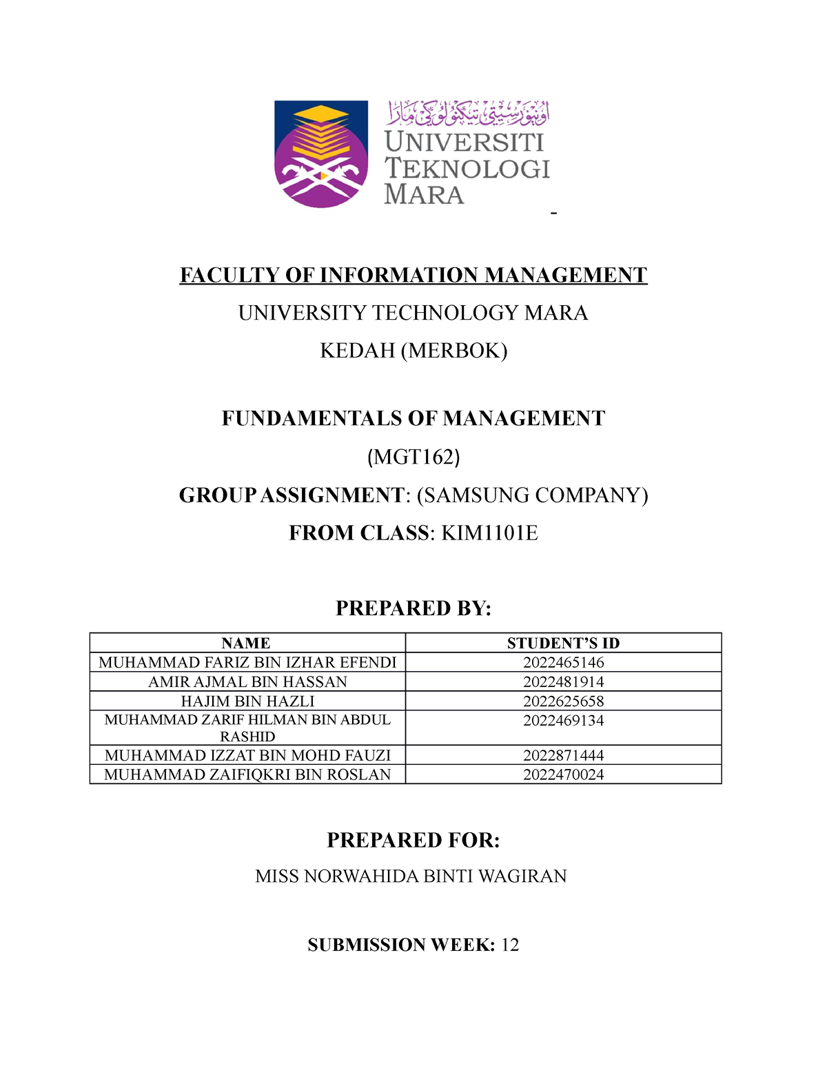 mgt 162 group assignment leading