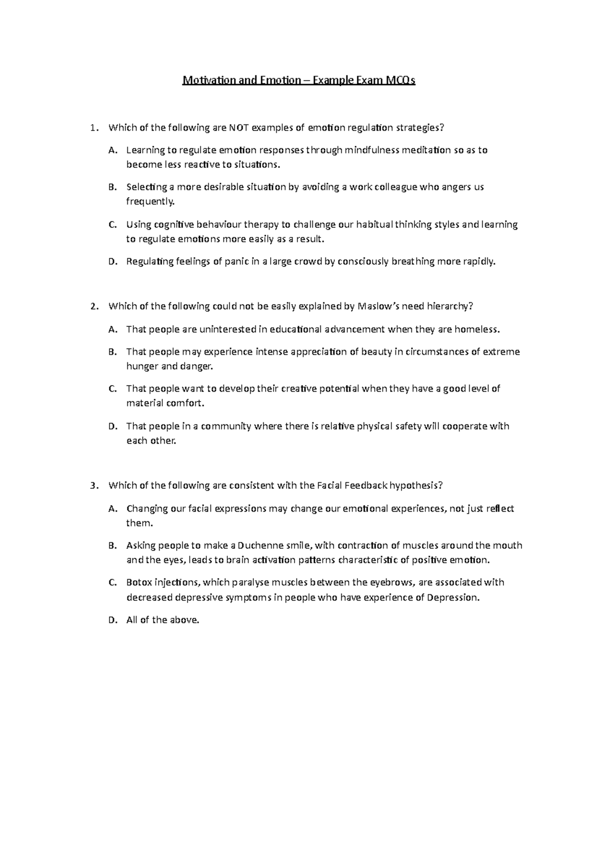Emotion And Motivation Psychology Quizlettypography - f1dorlm