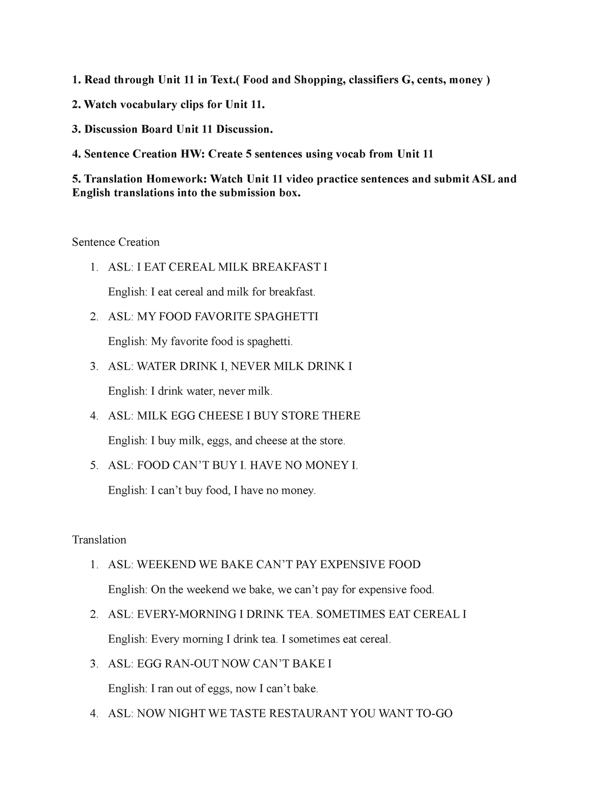 Asl Unit 11 Unit 11 Write Up Work In The Textbook The Write Up Includes A Discussion Blog Studocu