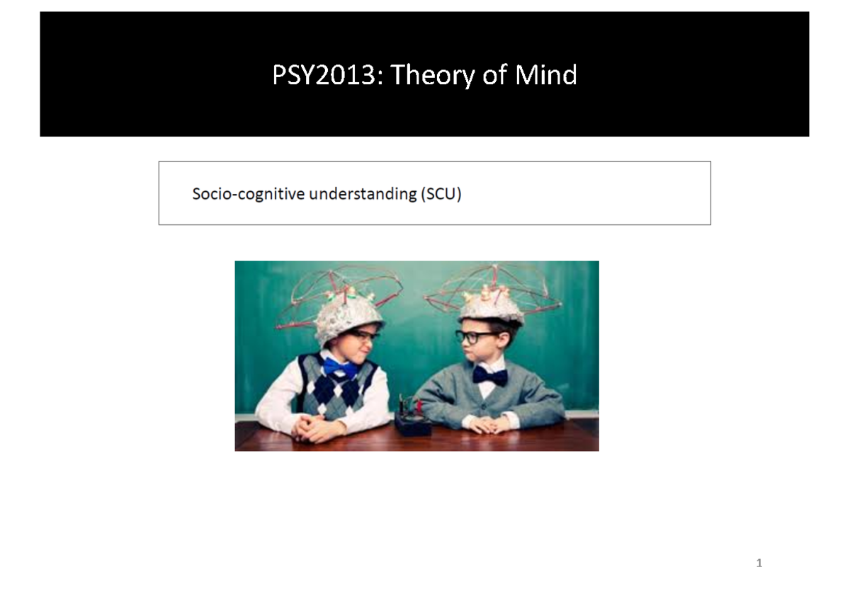 2015 L4 Theory of Mind KR 2020 - Realisation of the “self” and “other ...