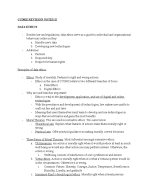 CC0002 Notes Summary (without additional readings) - Module 1 ...