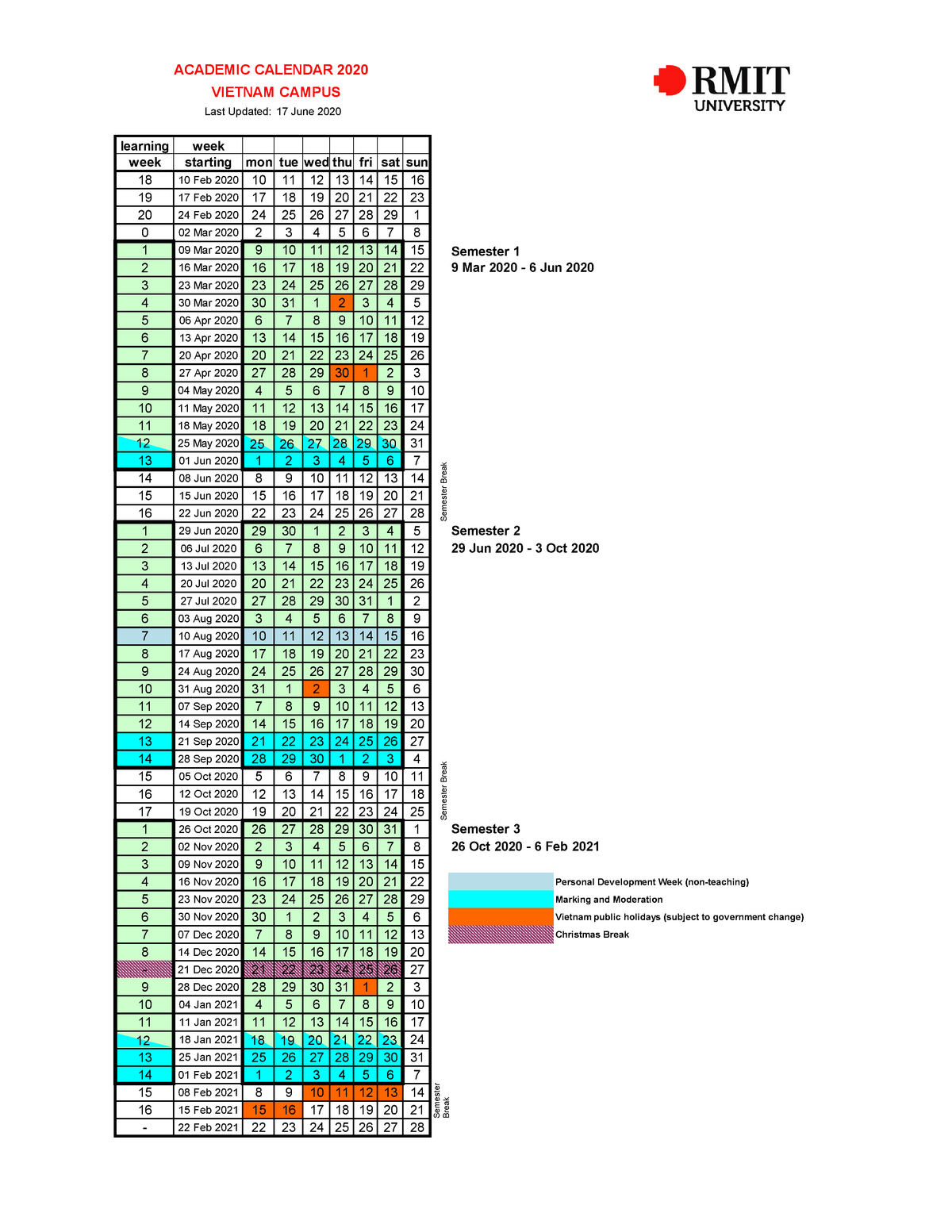 17062020 simplified Academic Calendar 2020 learning week 4 16 Nov