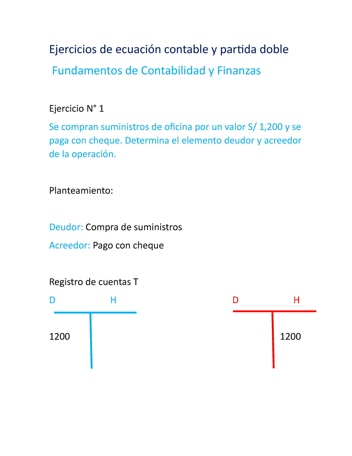 Semana 6 Ejercicios De Ecuación Contable Y Partida Doble Ejercicios De Ecuación Contable Y Par 3082