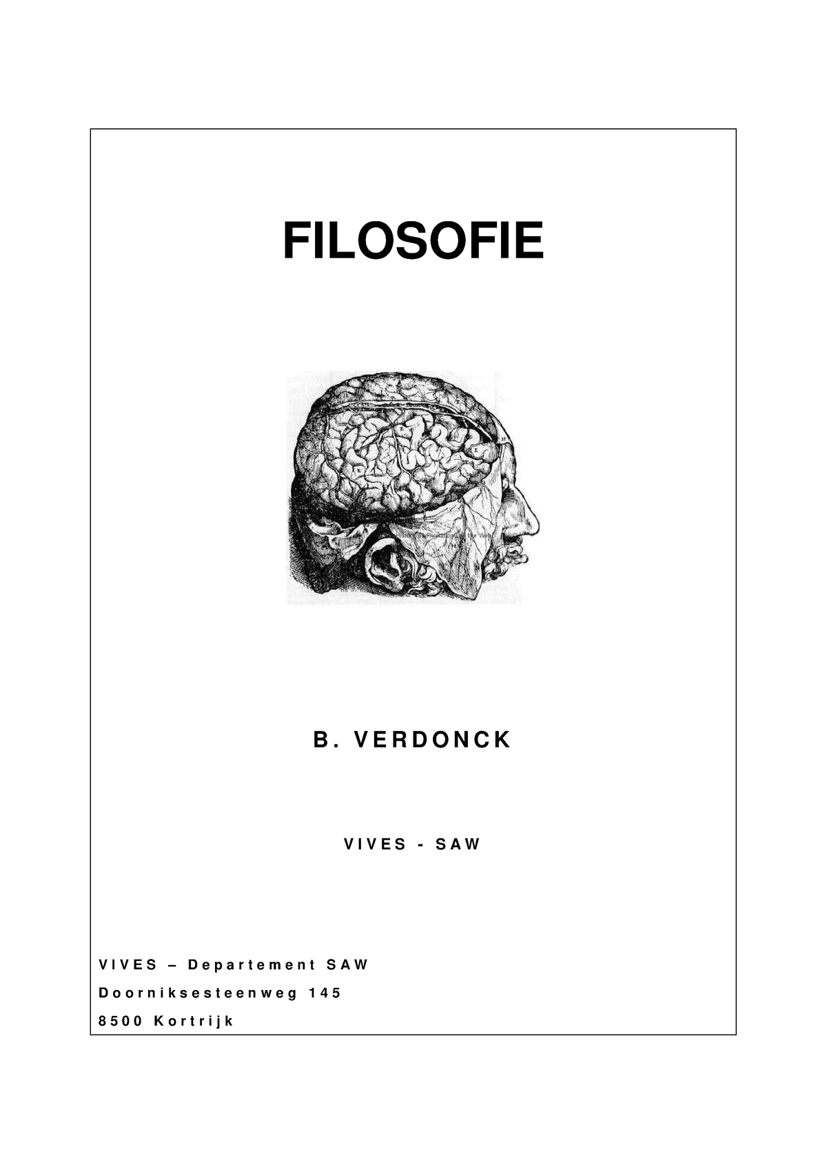 Filosofie - Cursus - FILOSOFIE B. V E R D O N C K V I V E S - S A W V I ...