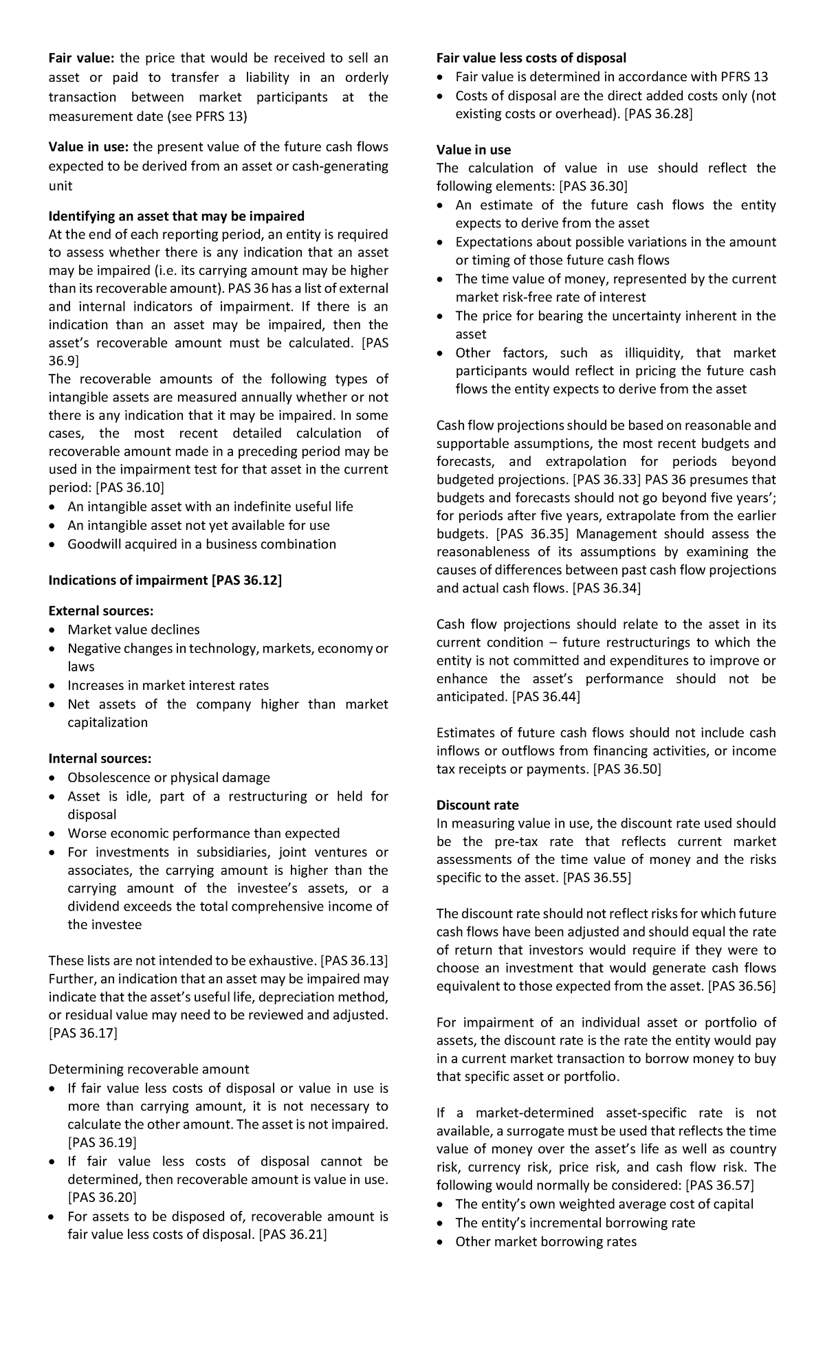 Pdfcoffee - N/A - Fair value: the price that would be received to sell ...