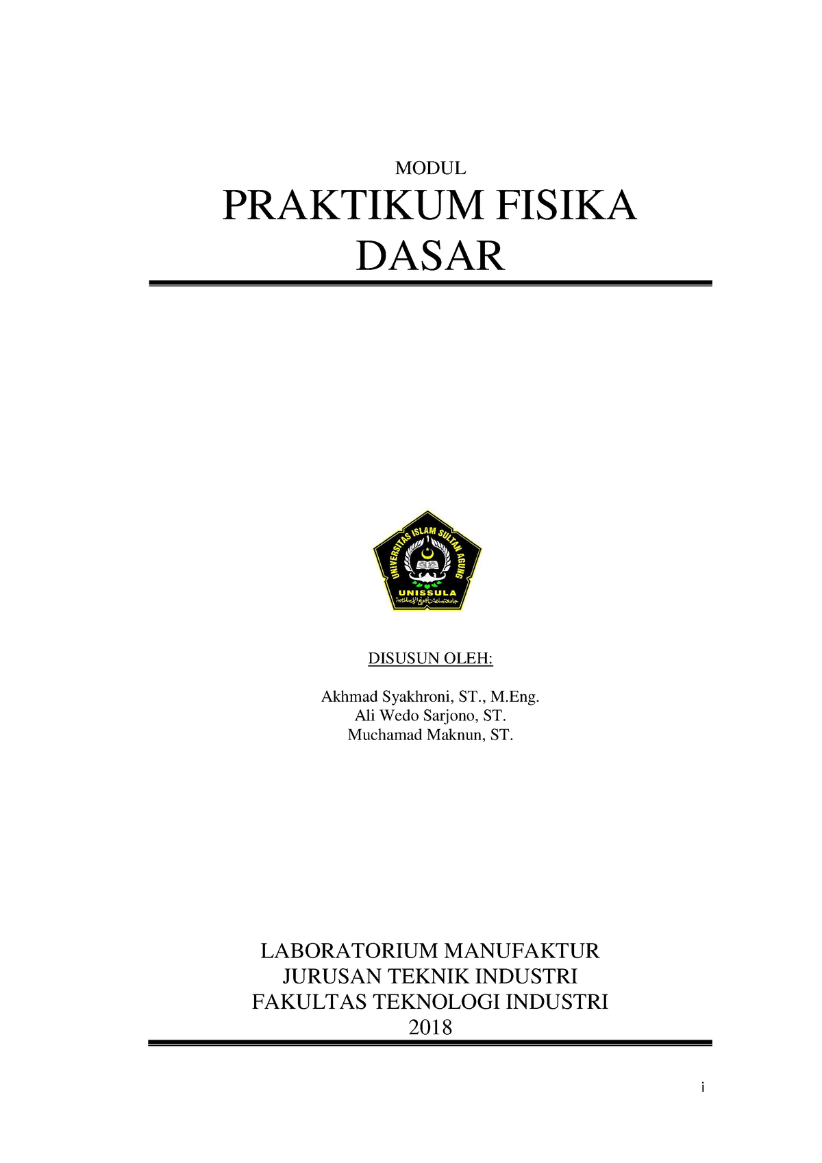 Modul- Fisika-2018 - وشنسم - I MODUL PRAKTIKUM FISIKA DASAR DISUSUN ...