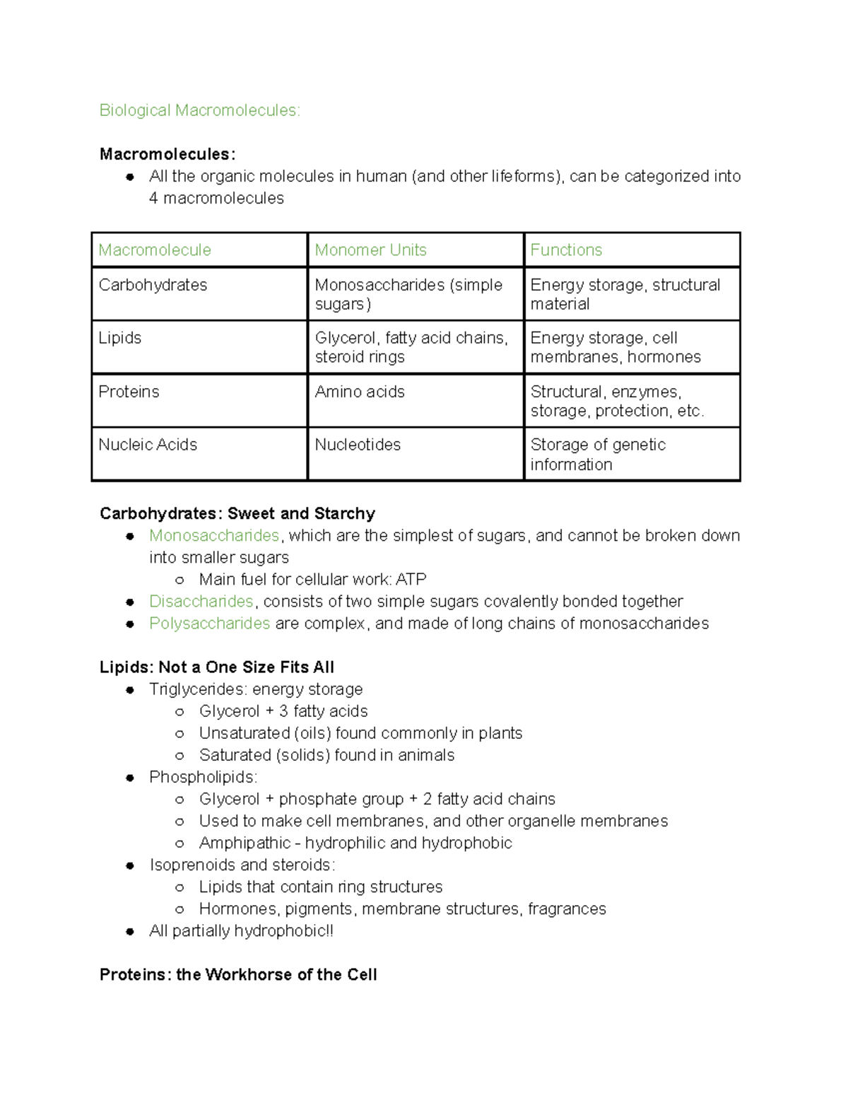 Biological Macromolecules part 5 Biological Macromolecules