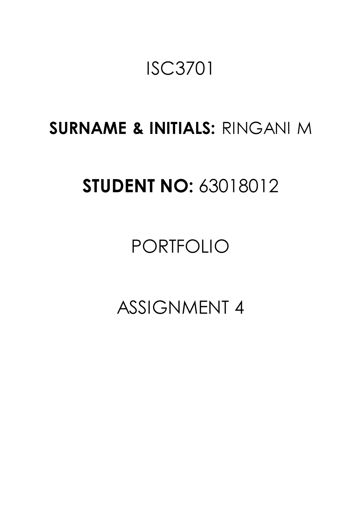 isc3701 assignment 4 2023