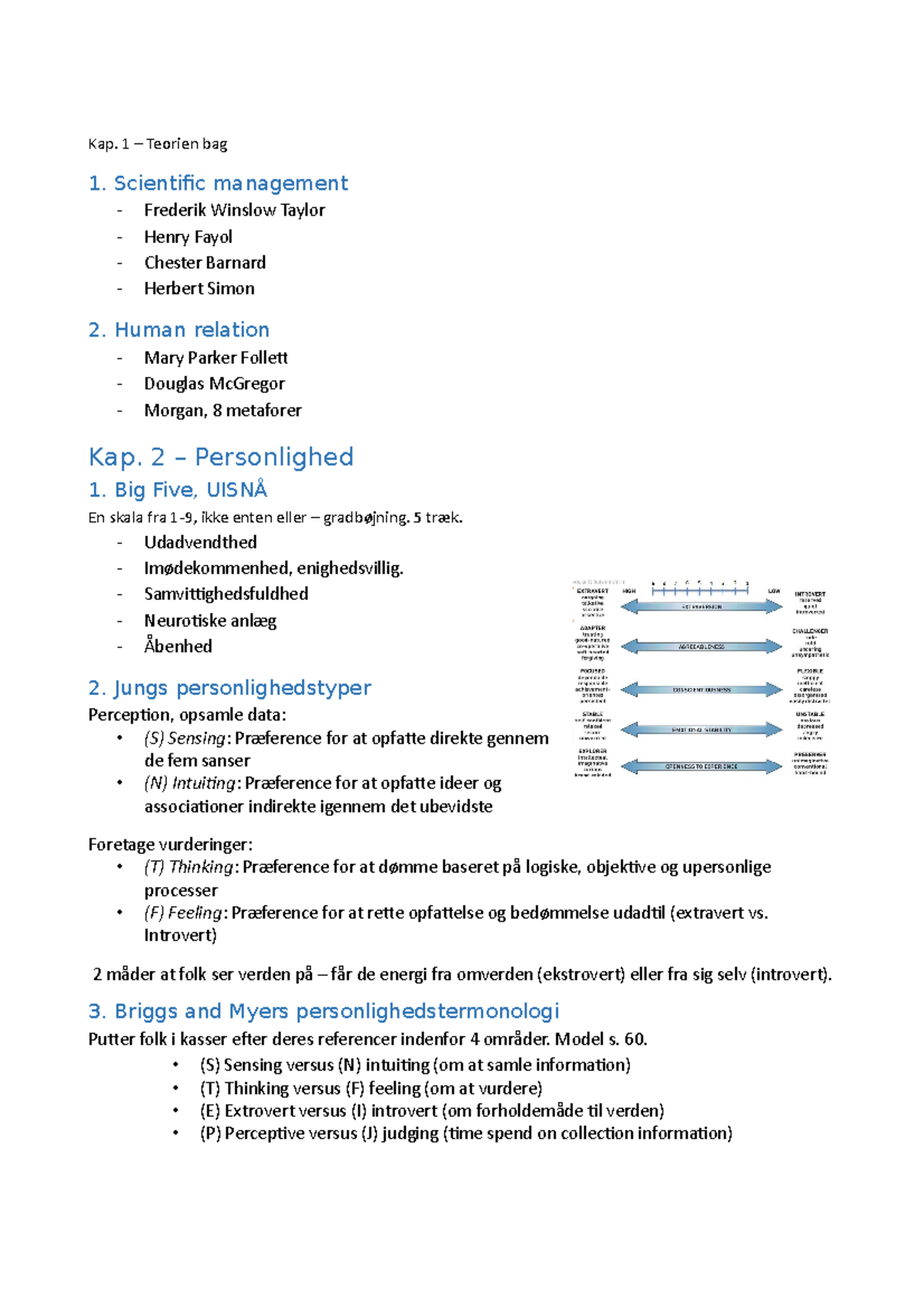 Organisations Noter Alle kapitler endeligt notepapir - Kap. 1 – Teorien ...