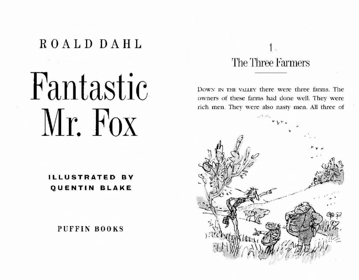 Fantastic Mr. Fox By Roald Dahl - ROALD DAHL Fantastic Mr. Fox ...