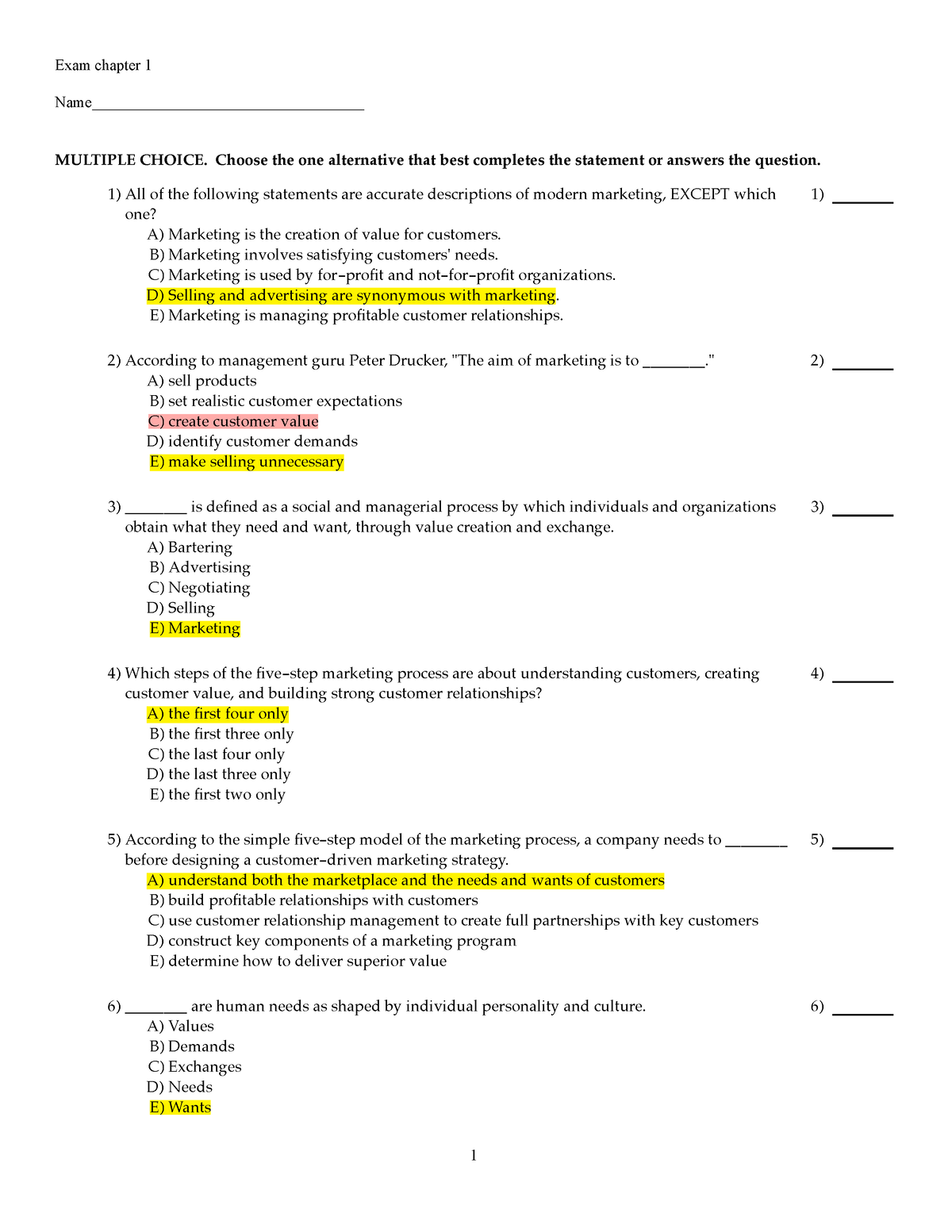 Ch1 - Test Bank - Exam Chapter 1 Name ...