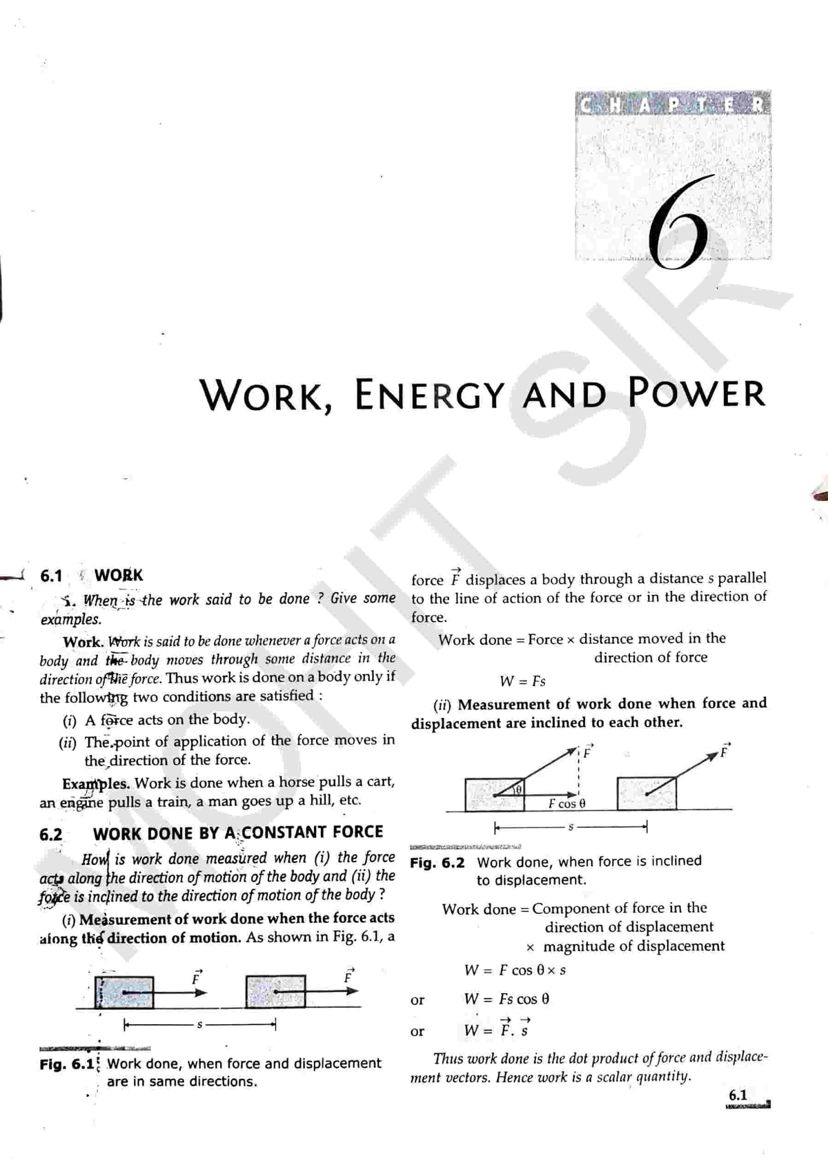 11 SL CH 06 Work, Energy And Power - Physics - Studocu