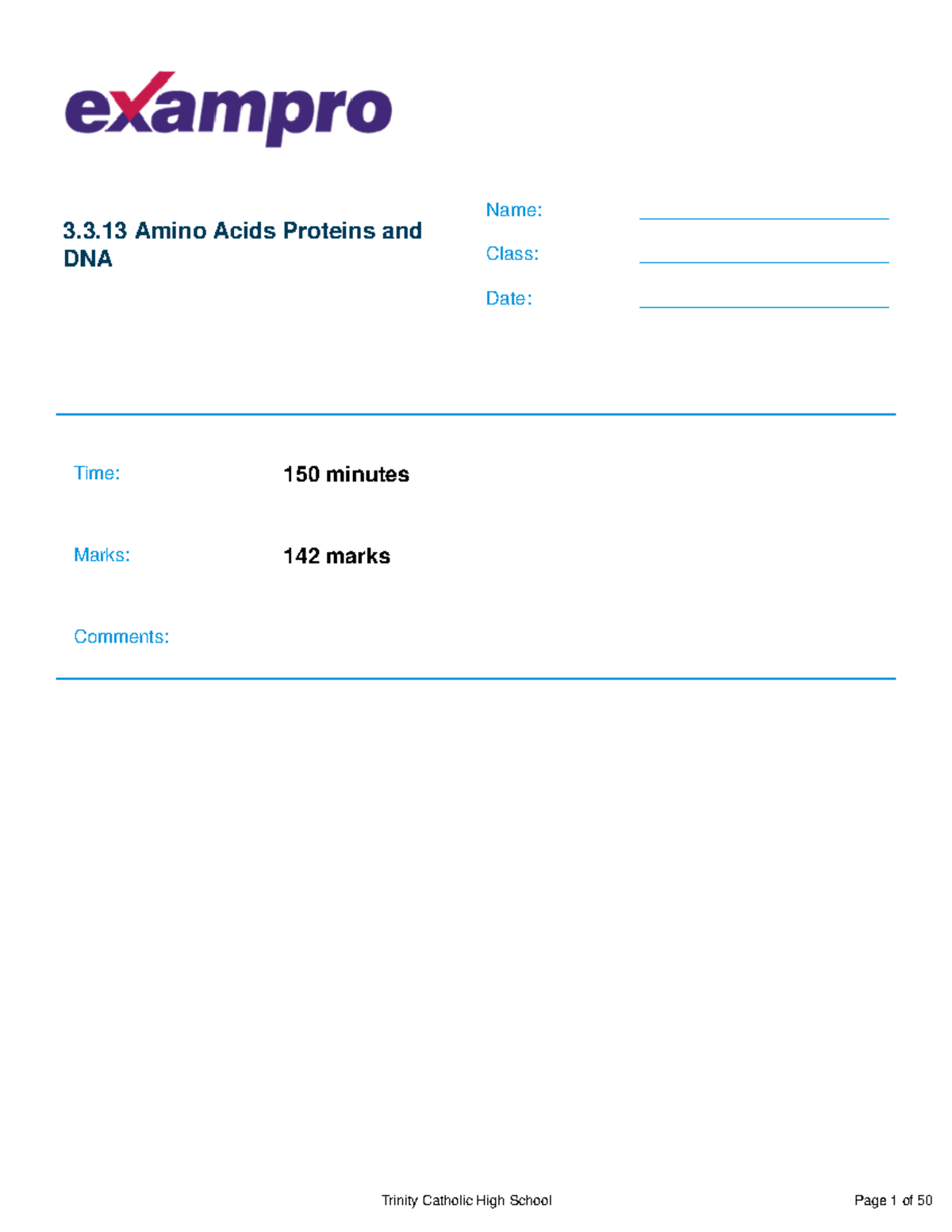3 3 13Amino Acids Proteinsand DNA - 3.3 Amino Acids Proteins and DNA ...