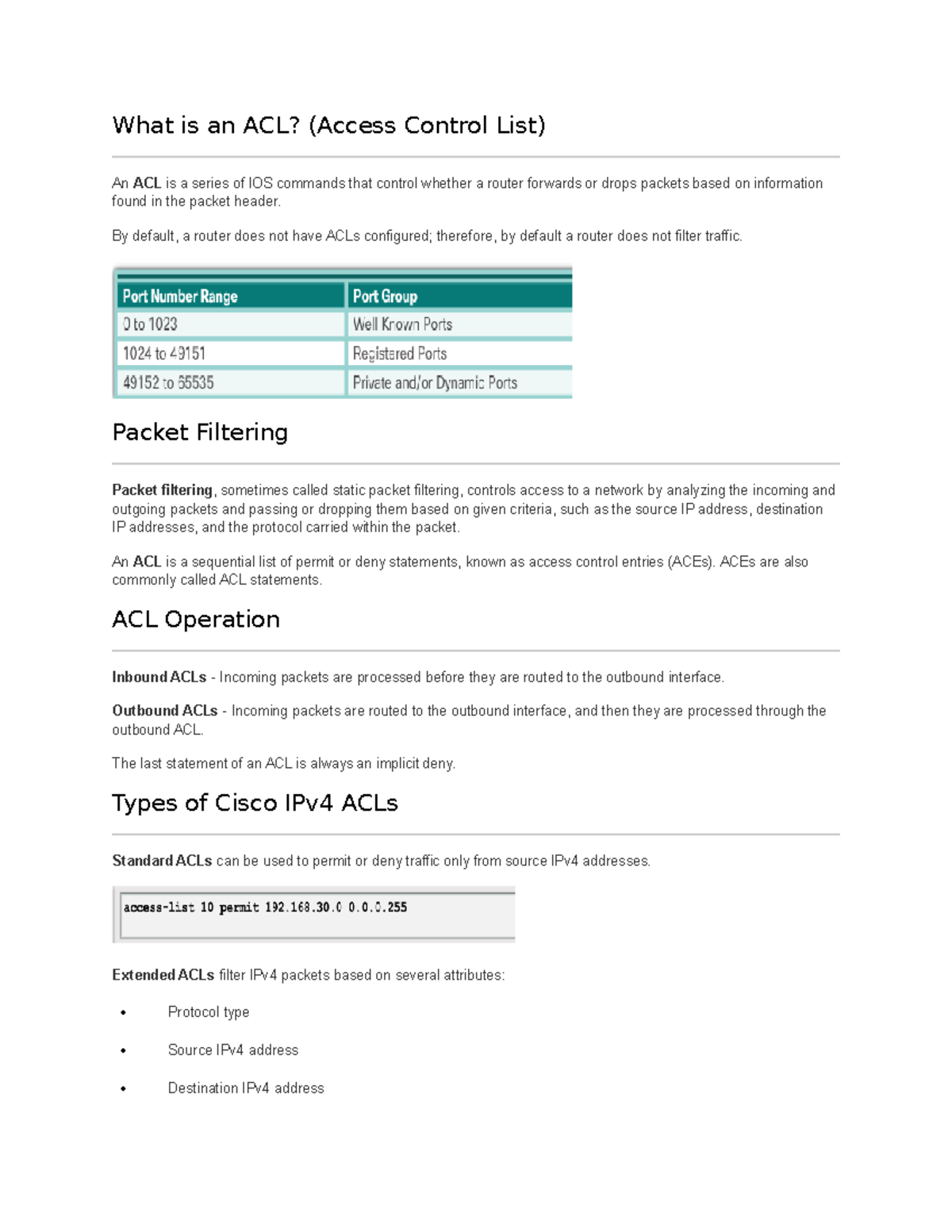 Access Control List - What is an ACL? (Access Control List) An ACL is a ...