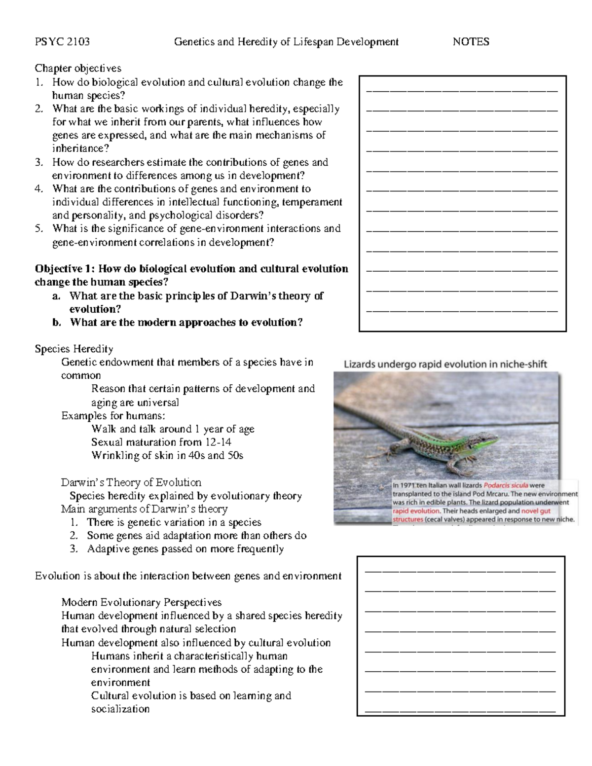 2103 Chapter 03 Biology and Genetics Full Notes - PSYC 2103 Genetics ...