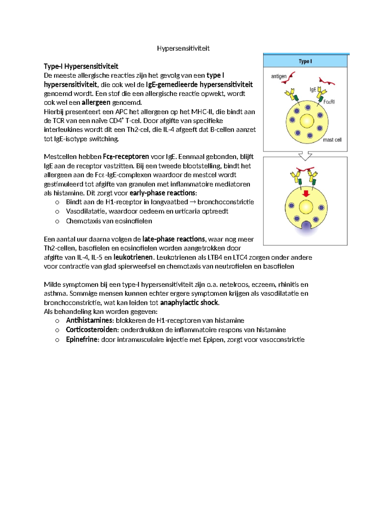 Thema 5: hypersensitiviteit en auto-immuunziekten - Hypersensitiviteit ...