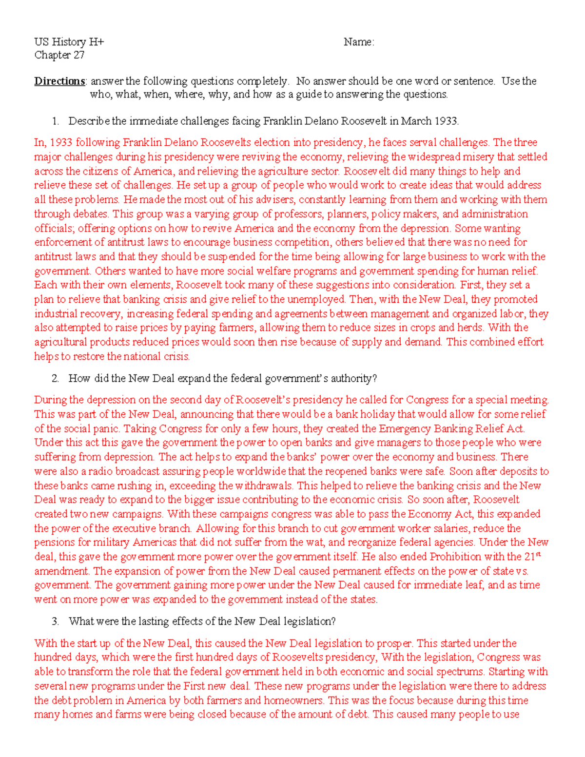 Auto Recovery save of chapter+27+crutch+2022 - US History H+ Name ...