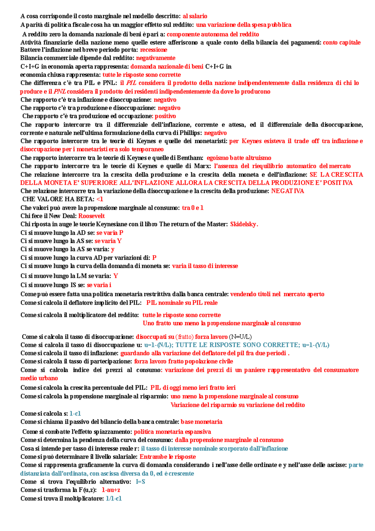 Macroeconomia Ecampus A cosa corrisponde il costo marginale nel modello descritto al salario Macroeconomia Ecampus A cosa corrisponde il costo marginale nel modello descritto al salario