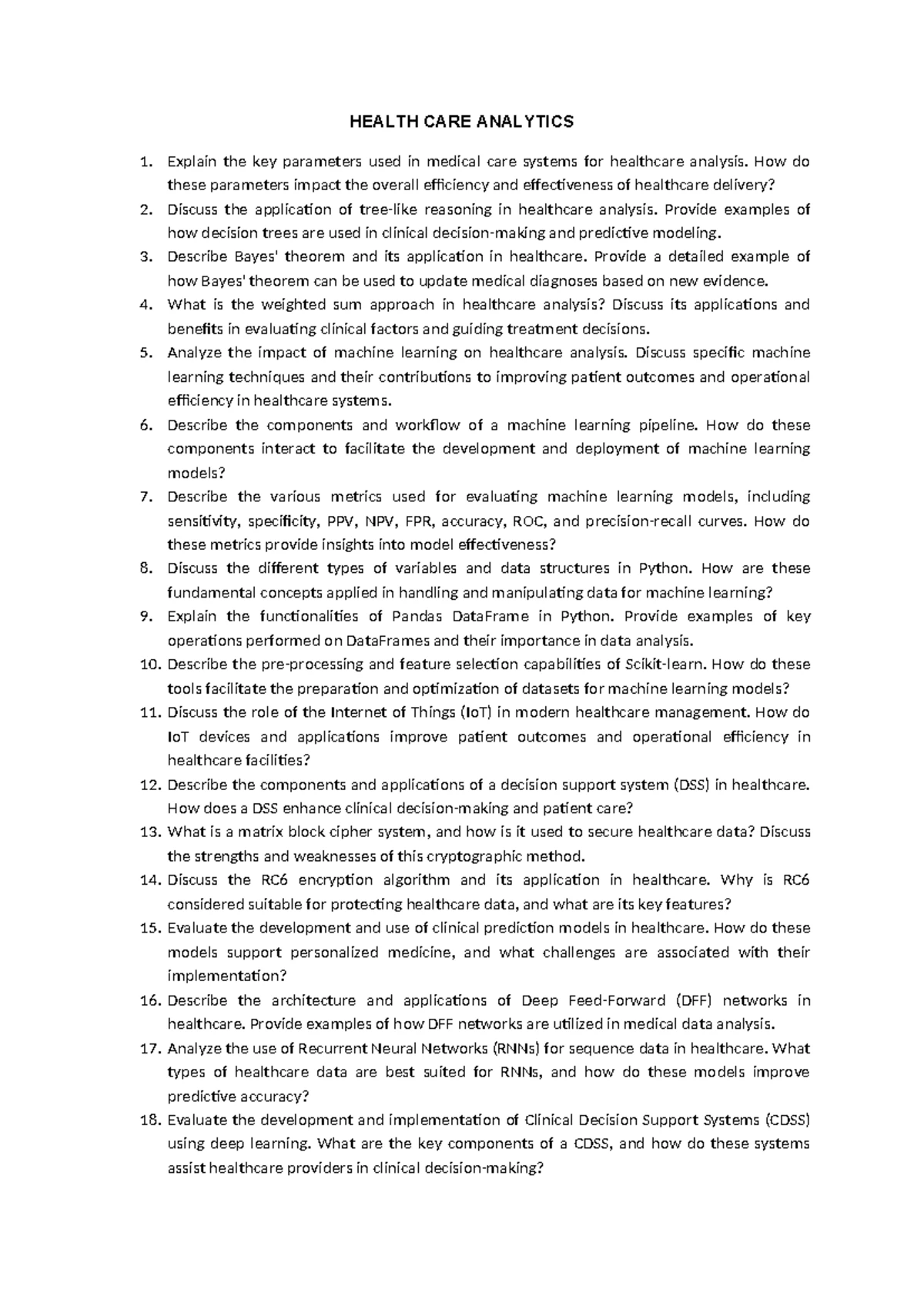 HCA BOOK 2 - its a textbook for this course - AD Healthcare Application ...
