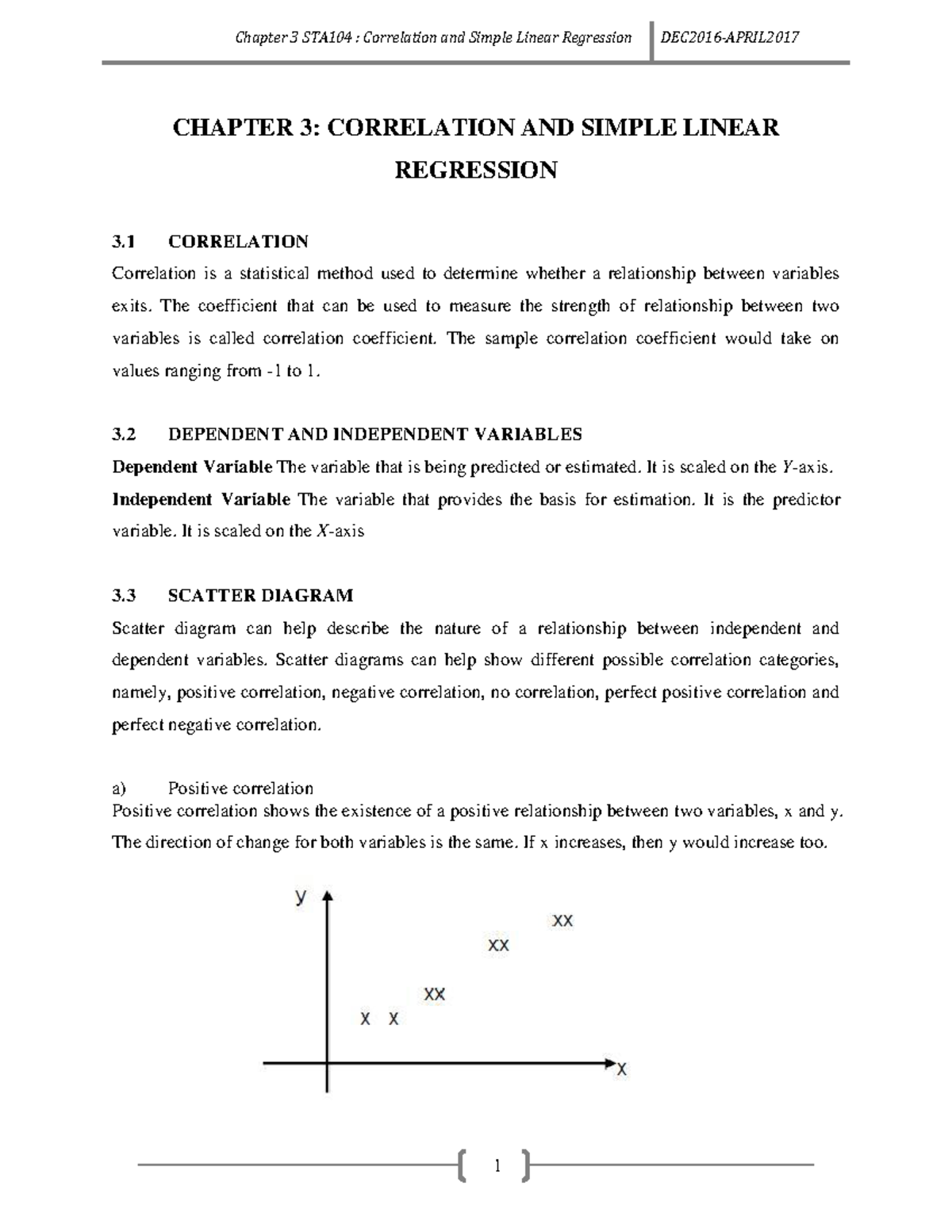 Note Seminar 4 Topic 3 Correlation and Regression - CHAPTER 3 ...