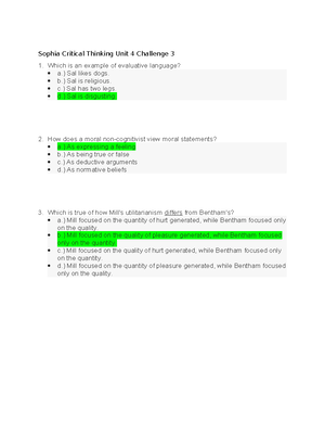 Sophia Critical Thinking Unit 4 Challenge 2 - Sophia Critical Thinking ...