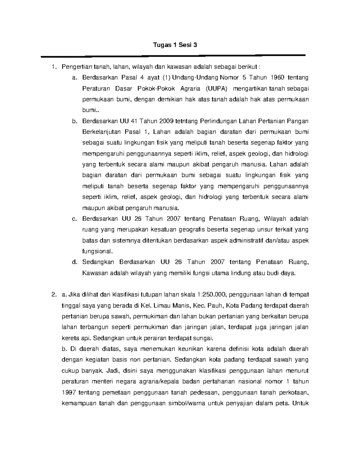 Tugas 1 Tata Guna Dan Pengembangan Lahan - Tugas 1 Sesi 3 Pengertian ...