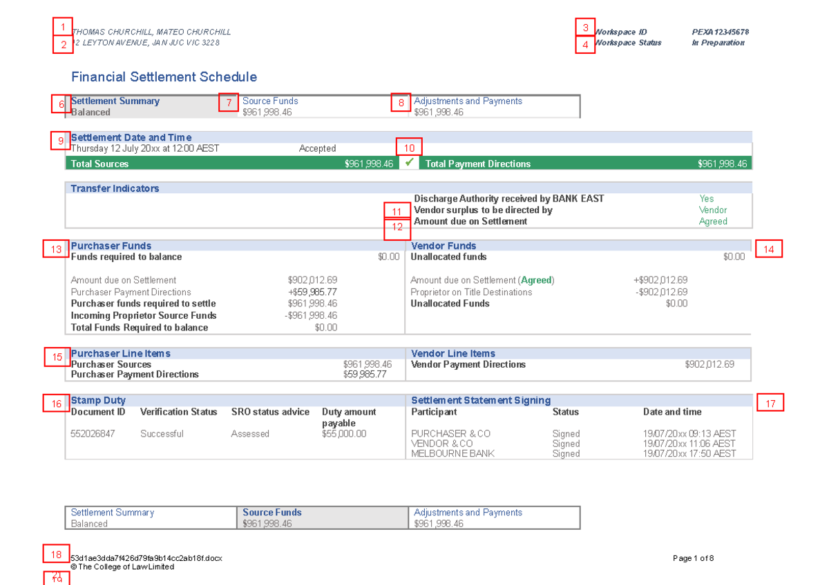 PROP T3 A2 Churchill Financial Settlement Schedule VIC 2023 03 01 ...