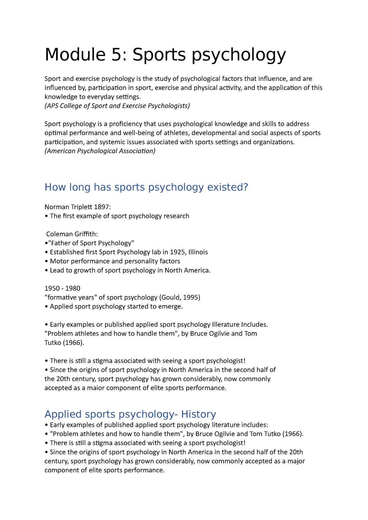 m5-sports-psychology-module-5-sports-psychology-sport-and-exercise