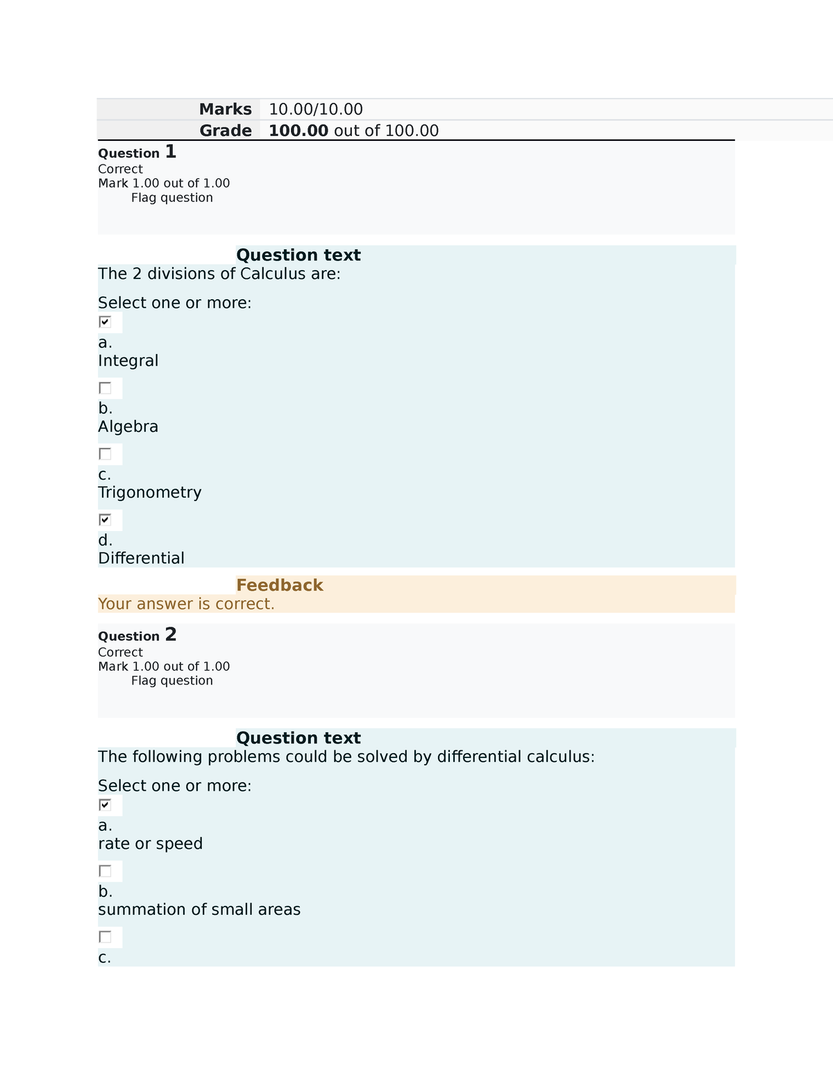 UGRD-MATH6100-2213T Prelim Q1 - Marks 10/10. Grade 100 Out Of 100 ...