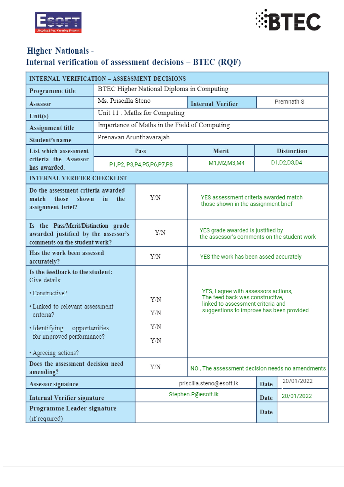 esoft hnd assignment