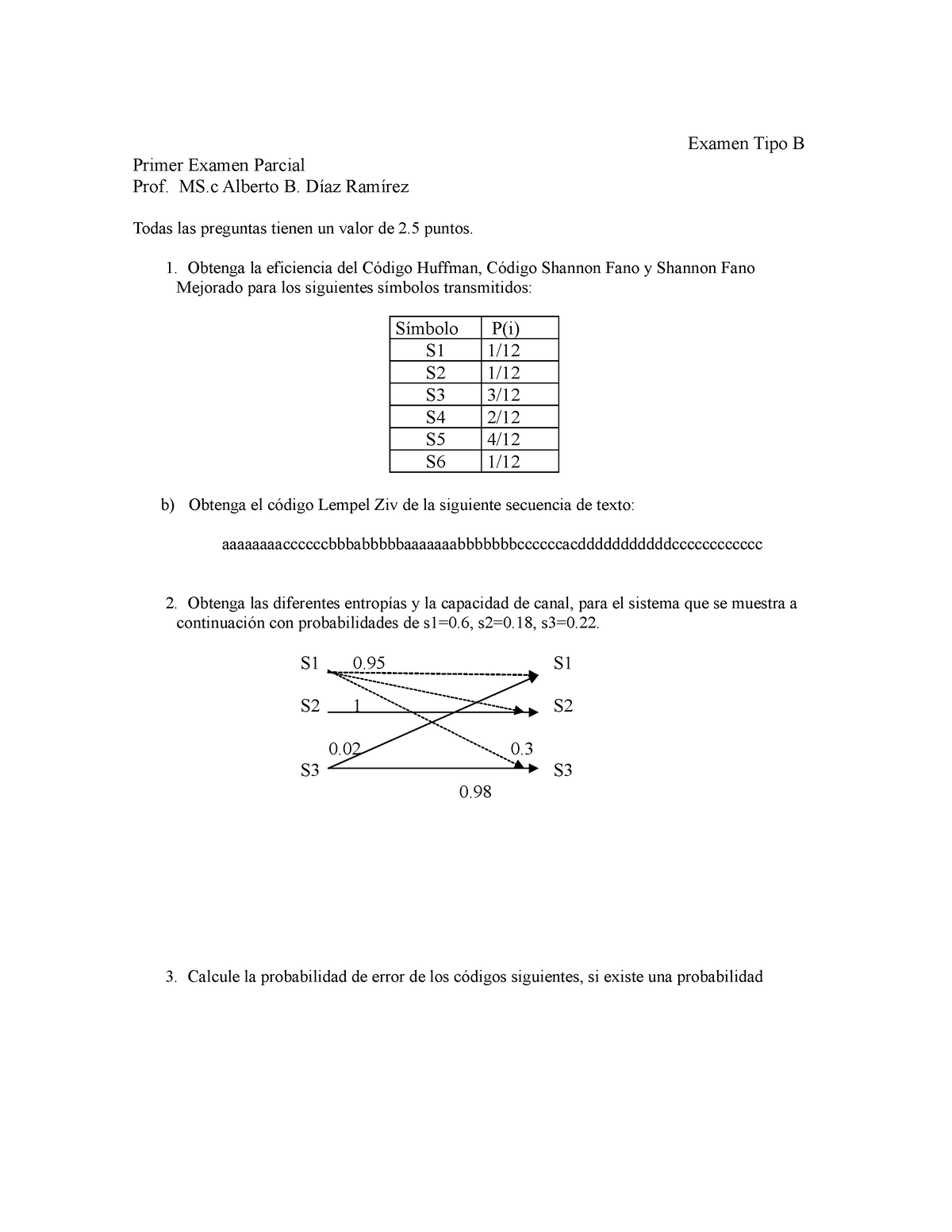 12 04 2020 Examen B - Examen Tipo B Primer Examen Parcial Prof. MS ...