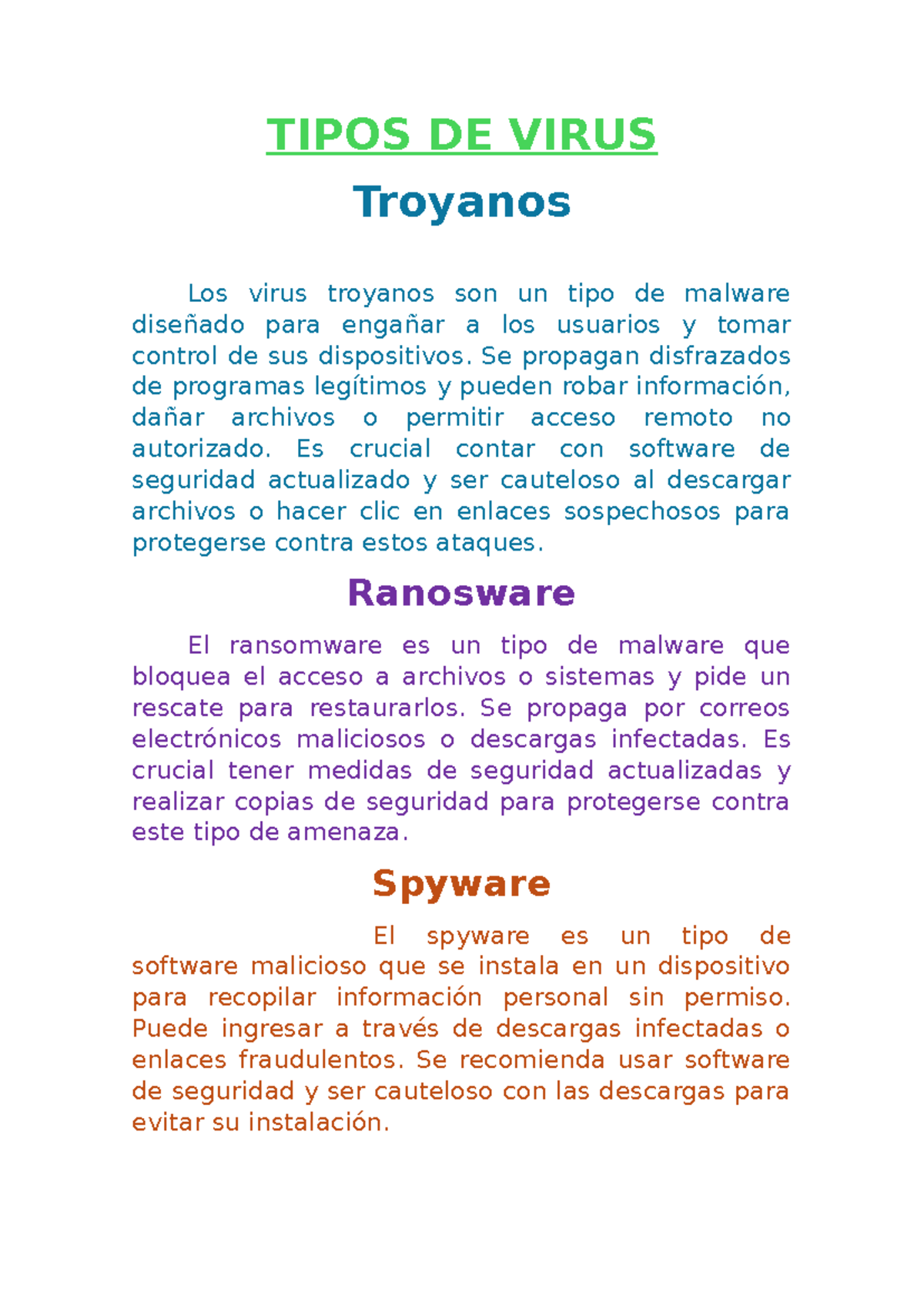 Tipos DE Virus - TIPOS DE VIRUS Troyanos Los virus troyanos son un tipo ...