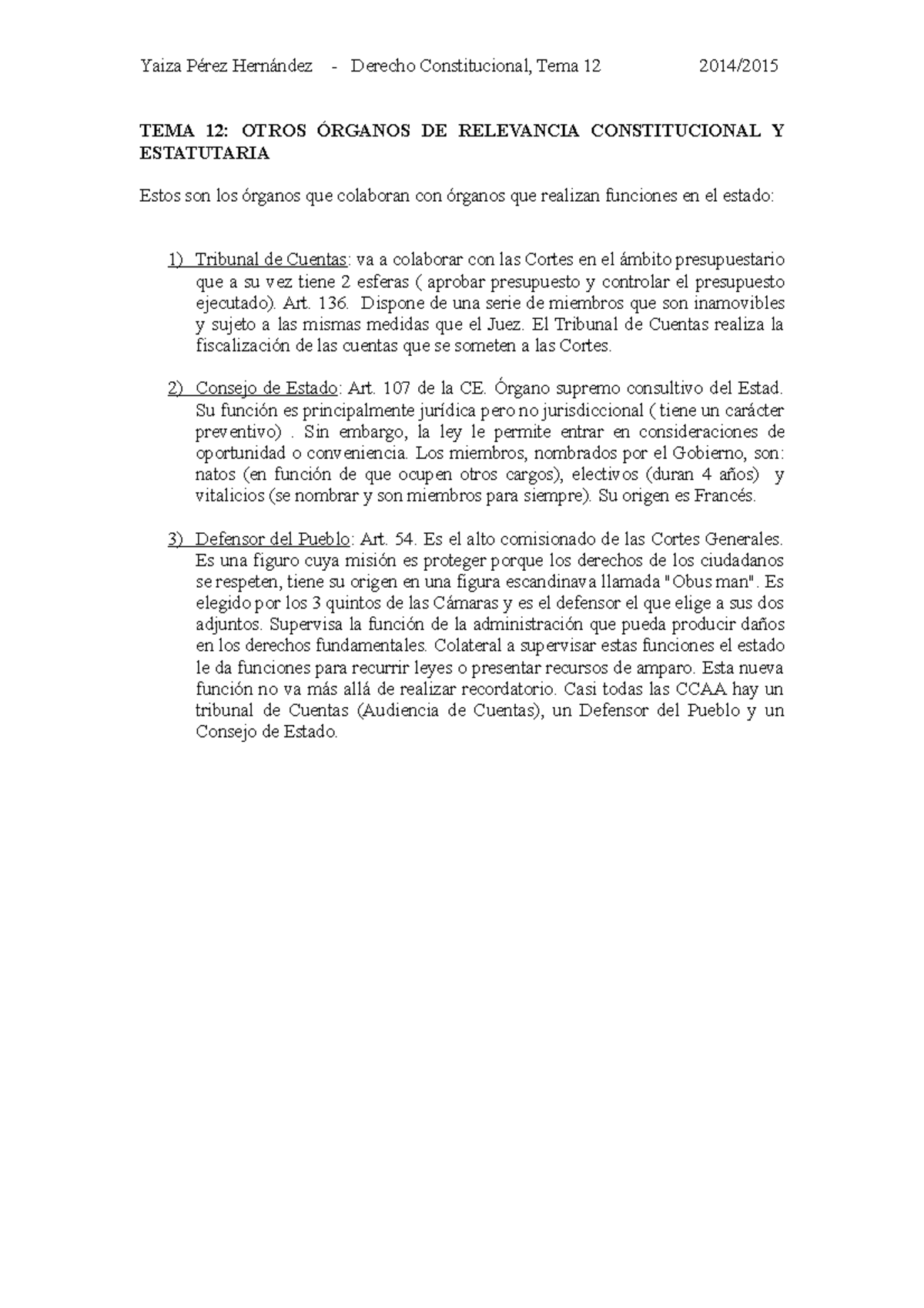 Apuntes, lecciones 12 - Profesor Fernando Rios Rull - Yaiza Pérez ...