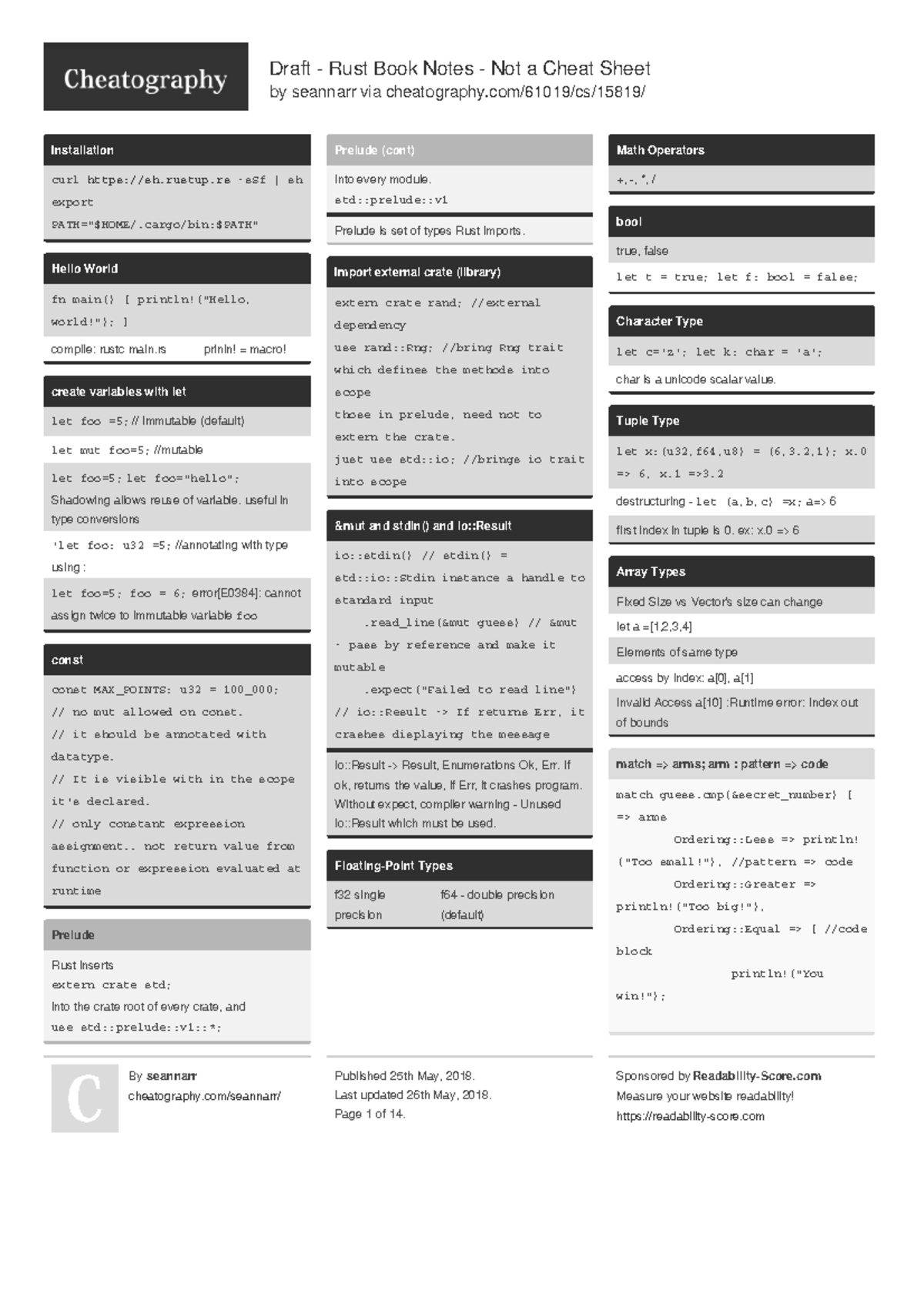 Seannarr draft-rust-book-notes-not-a.bw - by seannarr via cheatography ...