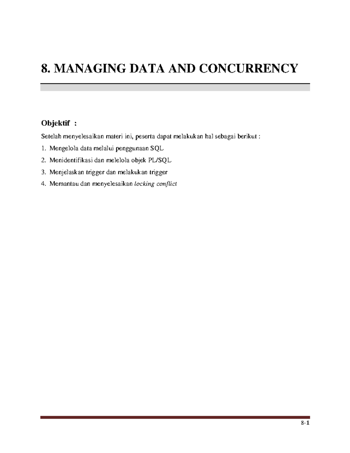 8. Managing DATA AND Concurrency ok Rev - 8. MANAGING DATA AND ...