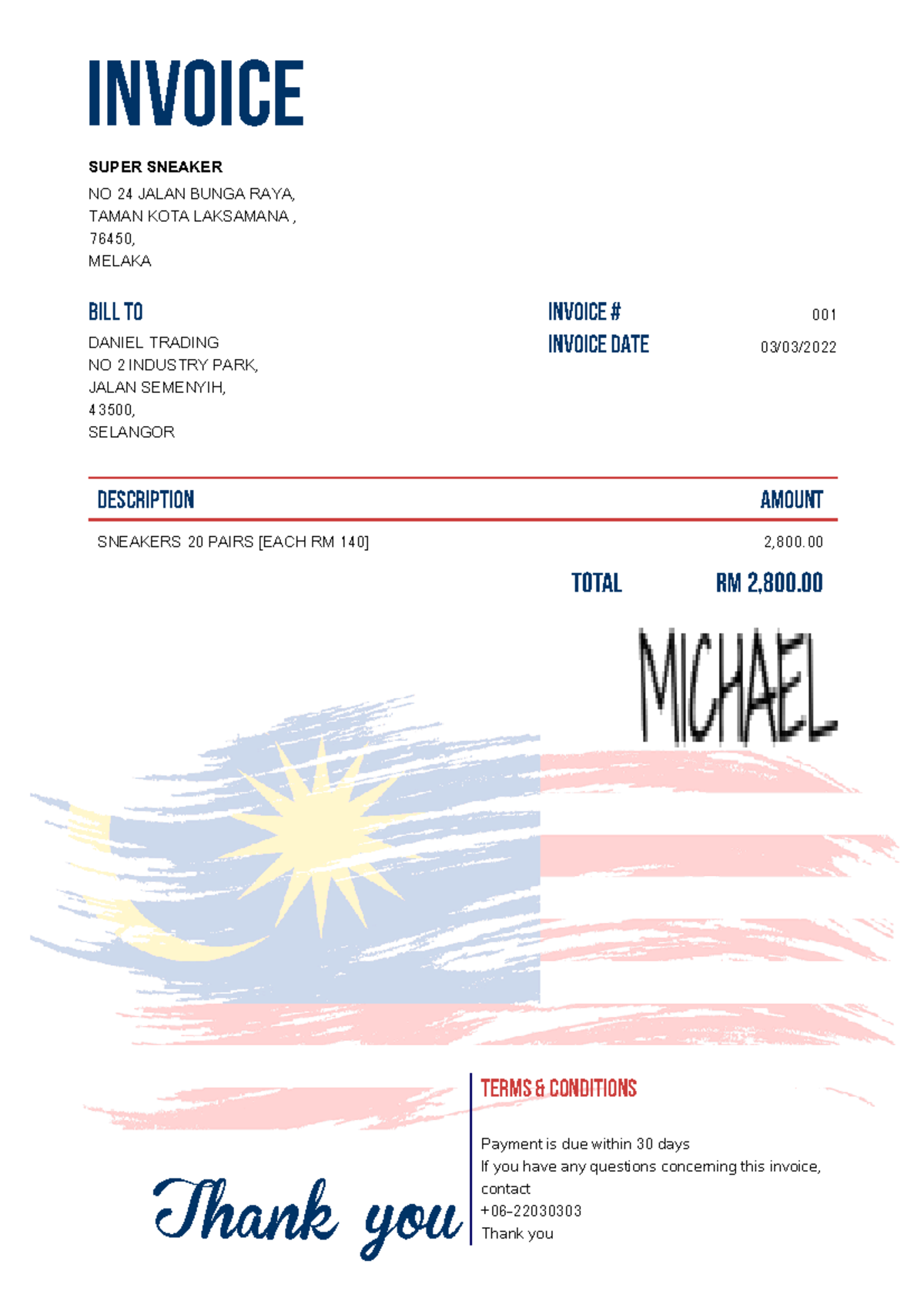 001 Daniel Trading 2 - jjj - Malaysian Islamic Legal System - Invoice ...