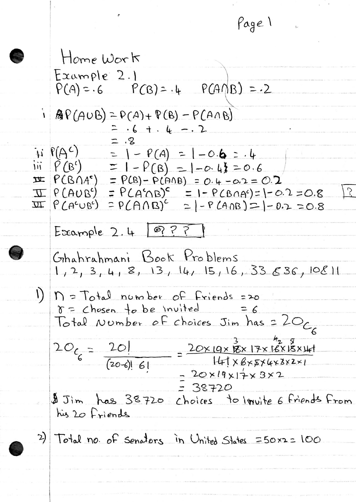 introduction to probability homework answers