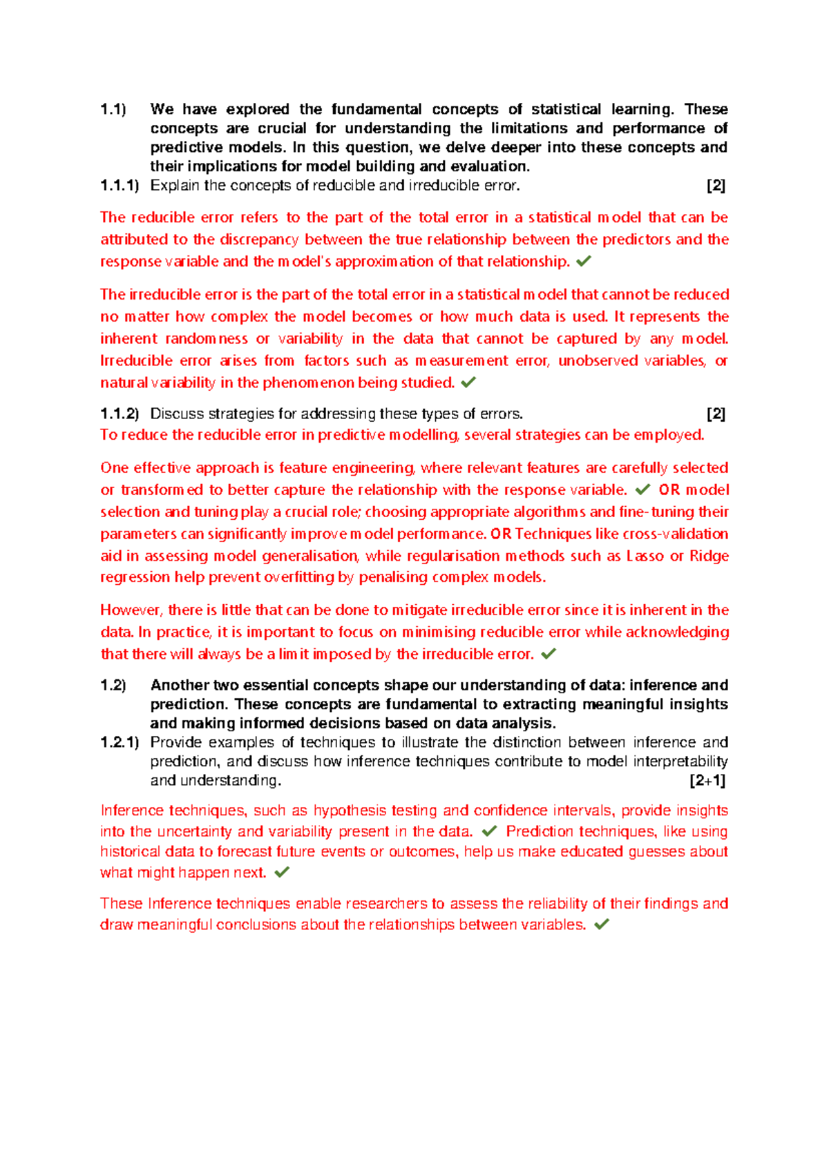 EXAM A - MEMO - PART A - Assignment questions and memo - We have ...