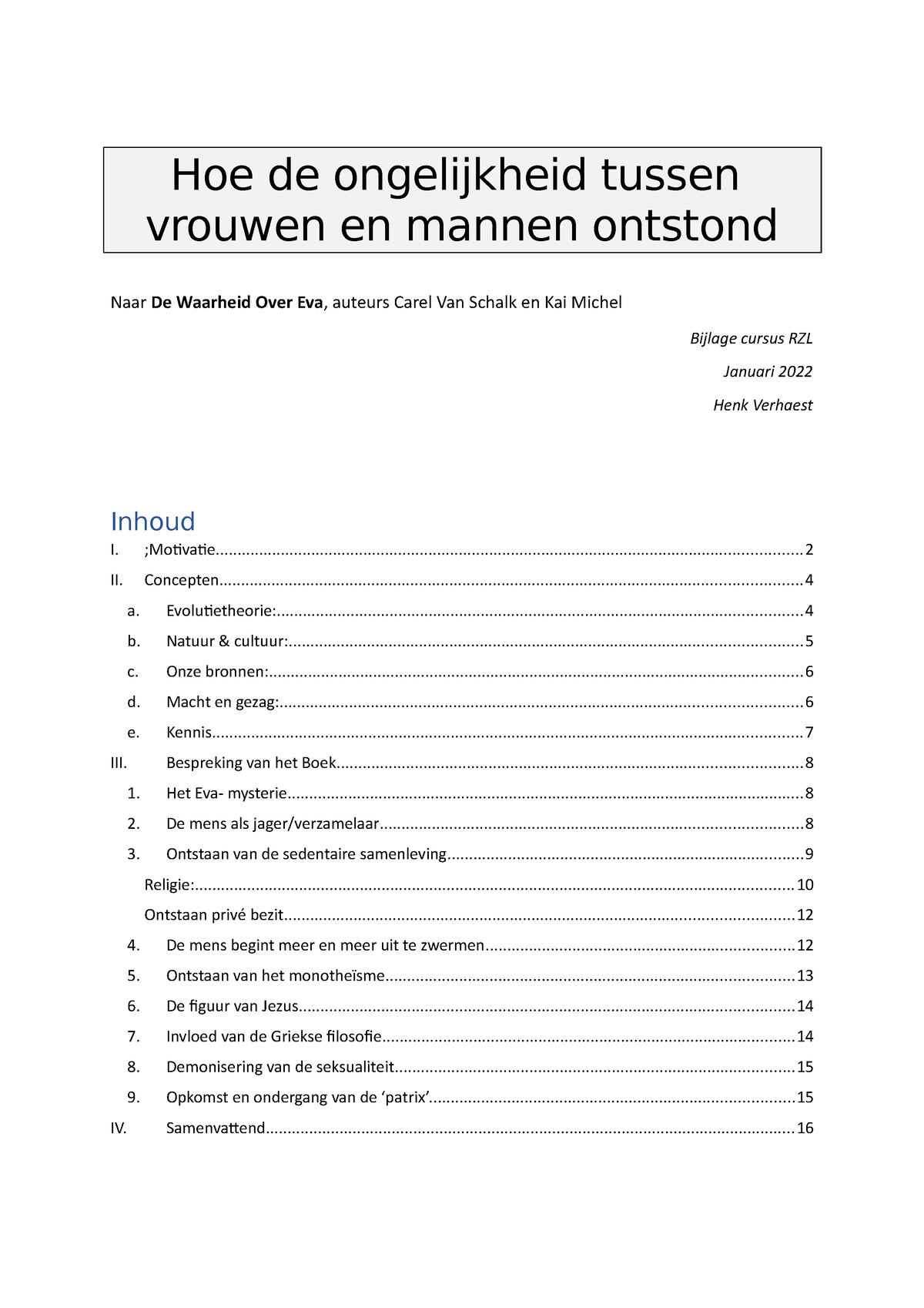 Hoe De Ongelijkheid Tussen Vrouwen En Mannen Ontstond Finale Versie ...