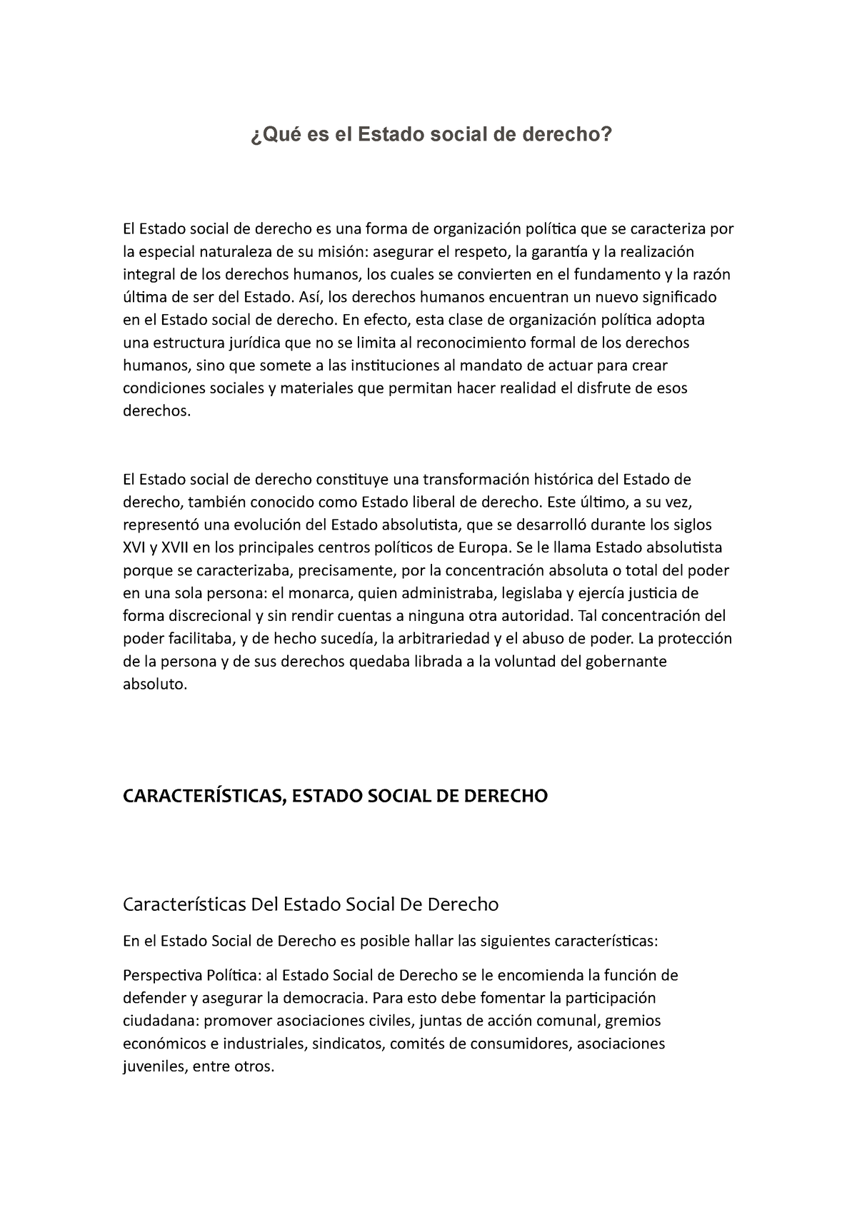 Estado Social De Derecho ¿qué Es El Estado Social De Derecho El Estado Social De Derecho Es 0813