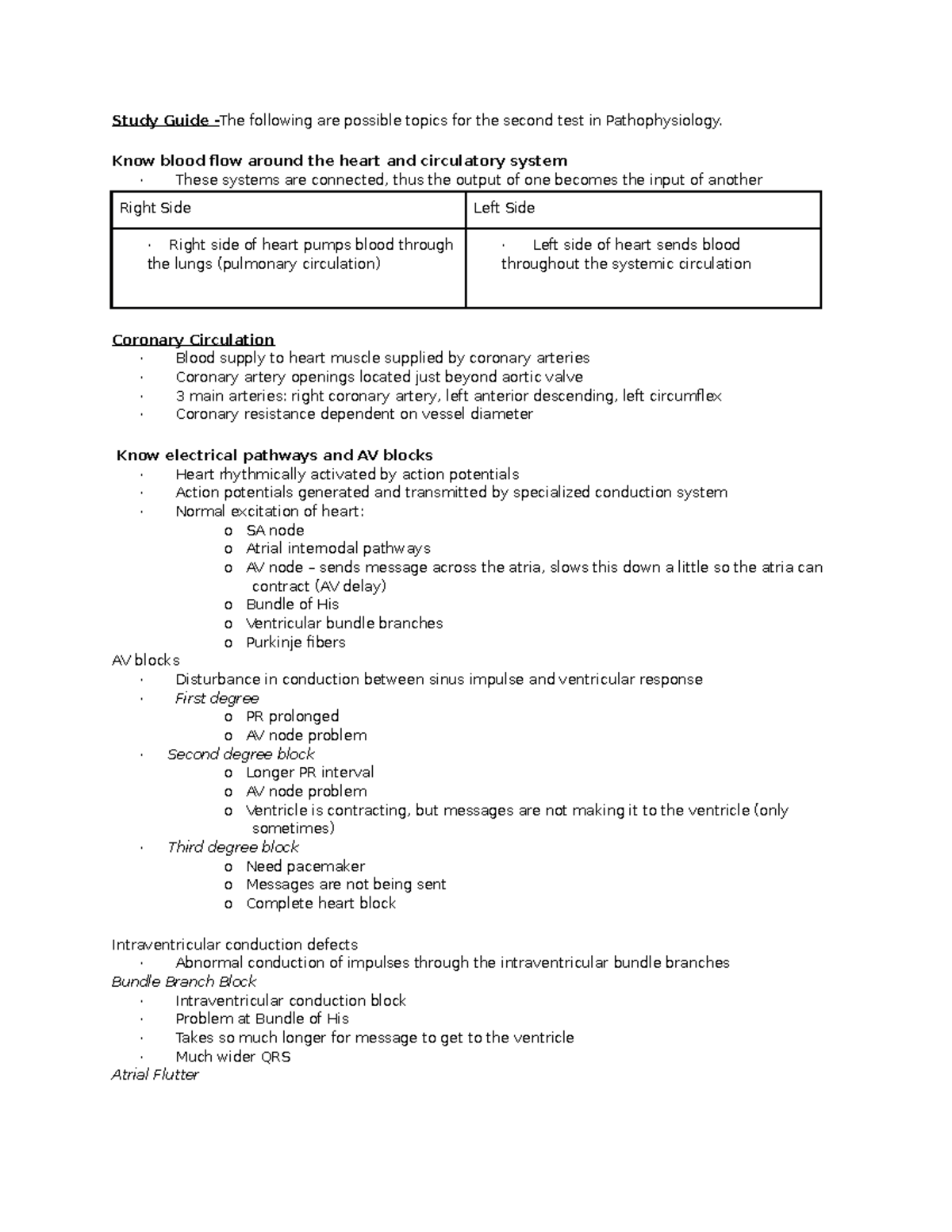 Patho Exam 2 Study Guide 2 - Study Guide -The following are possible ...