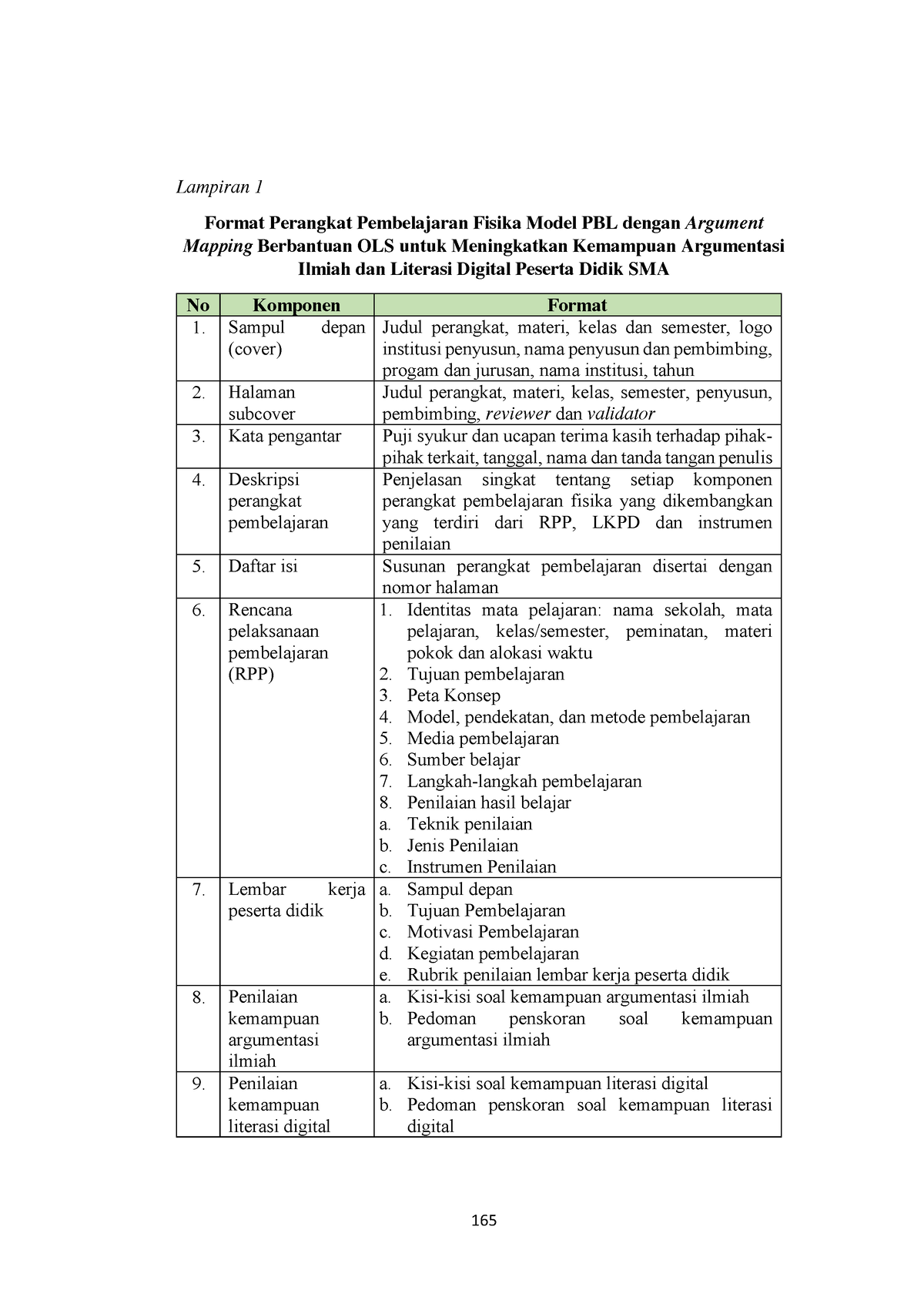 Lampiran 2 - Upload - Lampiran 1 Format Perangkat Pembelajaran Fisika ...
