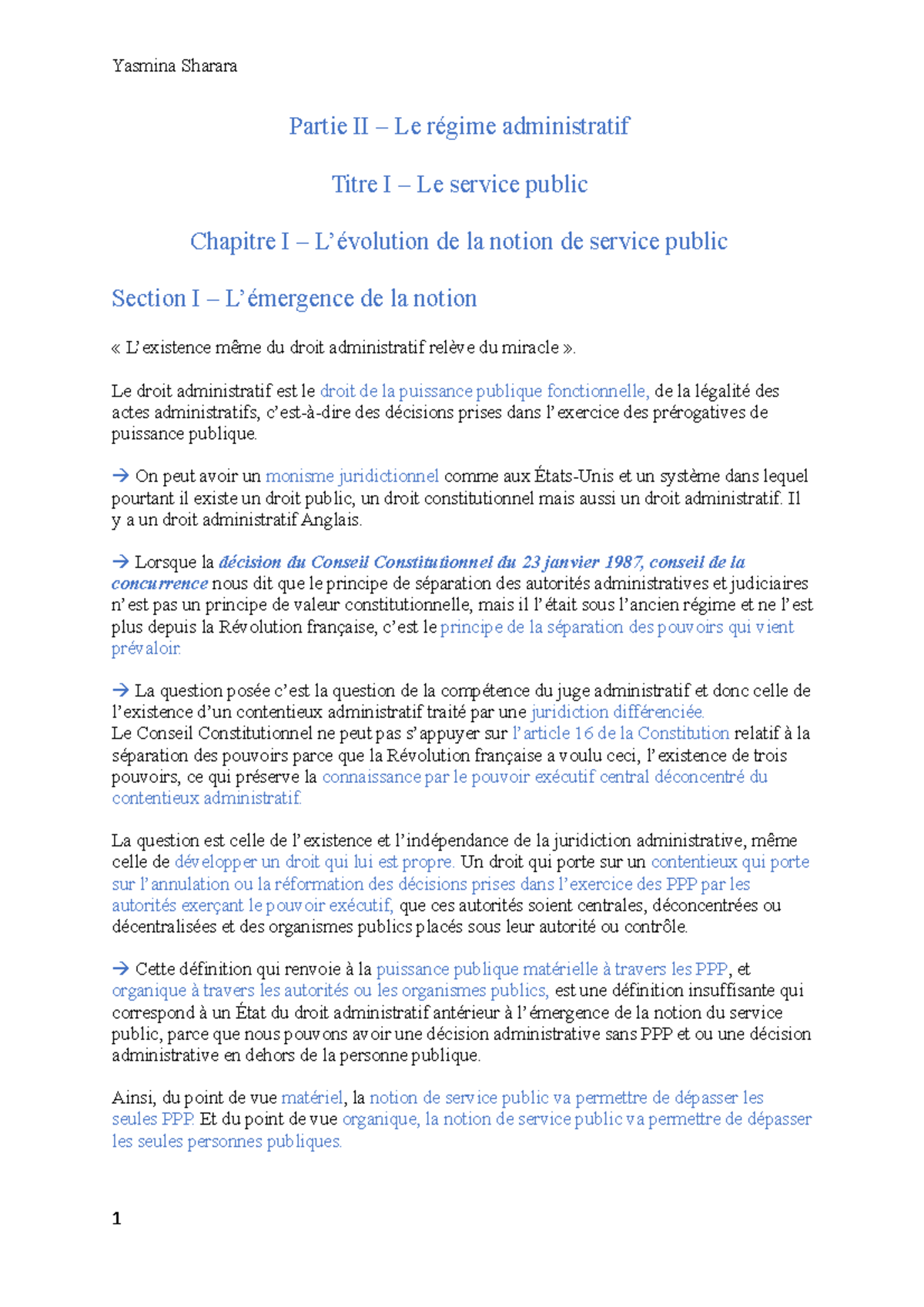 dissertation sur la notion de service public