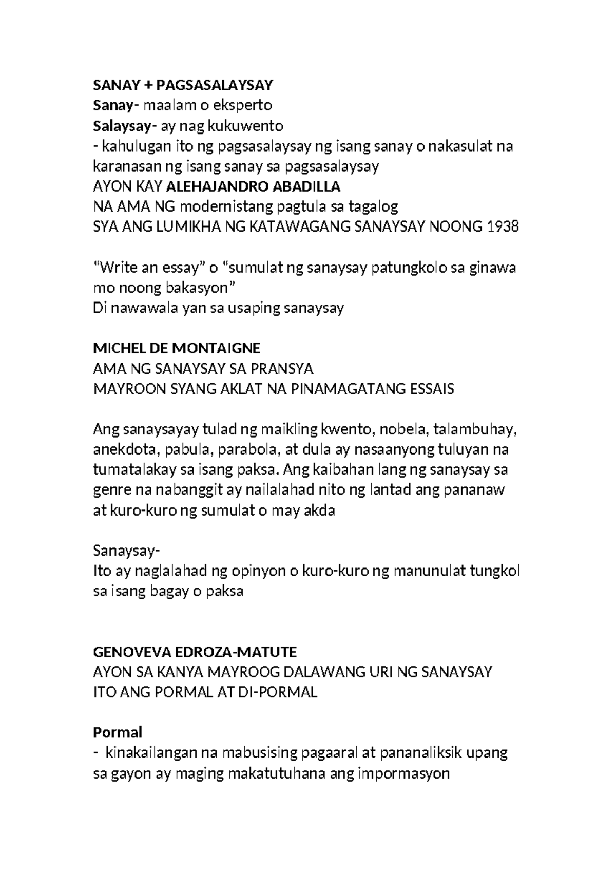 Sanayscript - Script whi - SANAY + PAGSASALAYSAY Sanay- maalam o ...