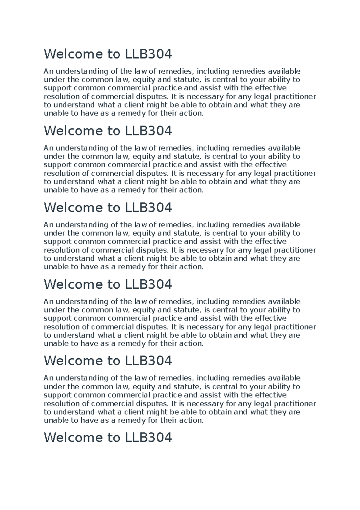 Welcome to LLB304 - LLB304 - QUT - Studocu
