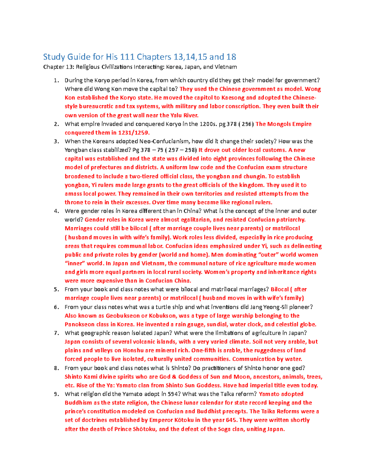 Study Guide for His 111 Chapters 13,14,15, and 18 (2) - Study Guide for ...