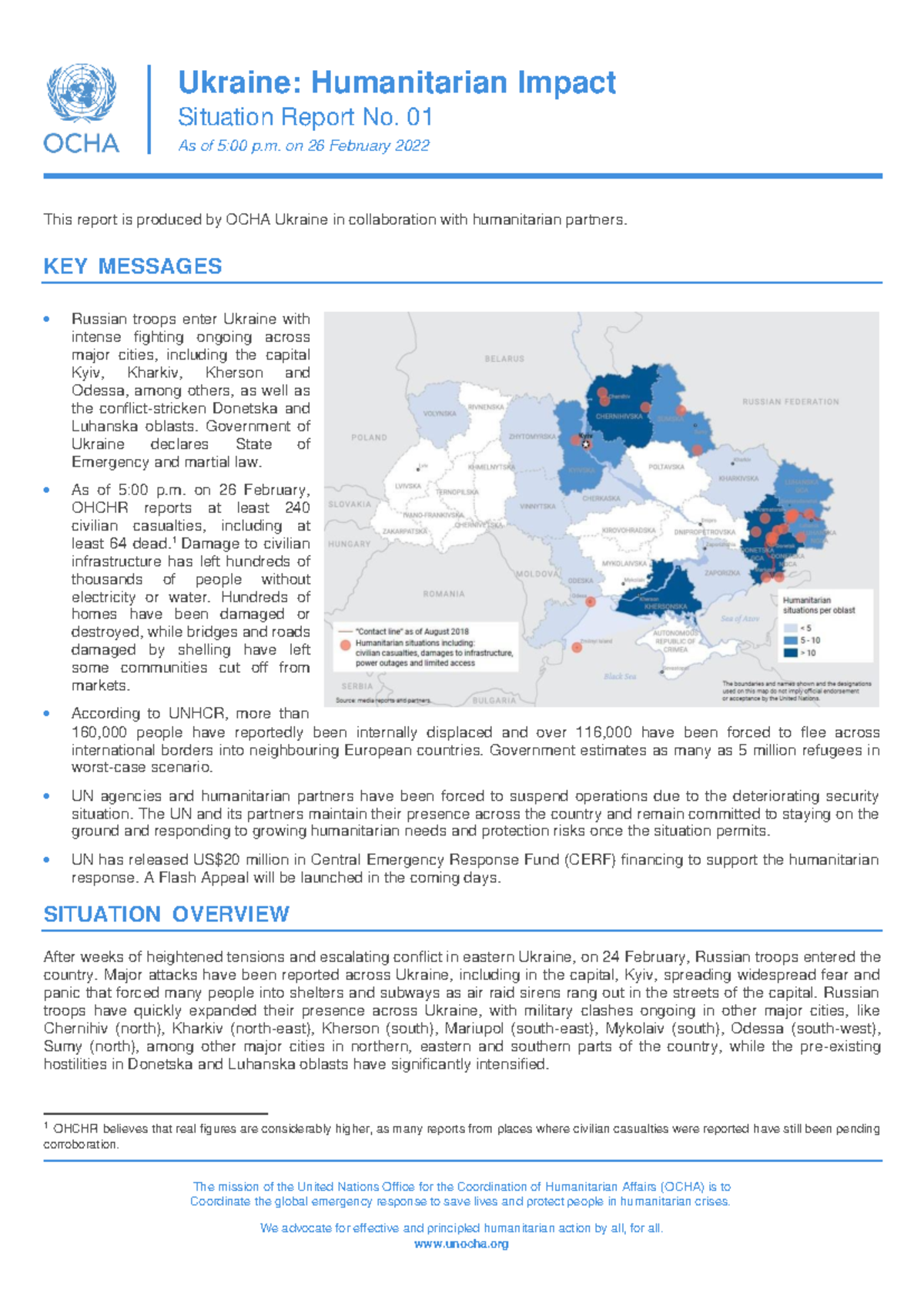 2022-02-26 Ukraine Situation Report #1 - We Advocate For Effective And ...