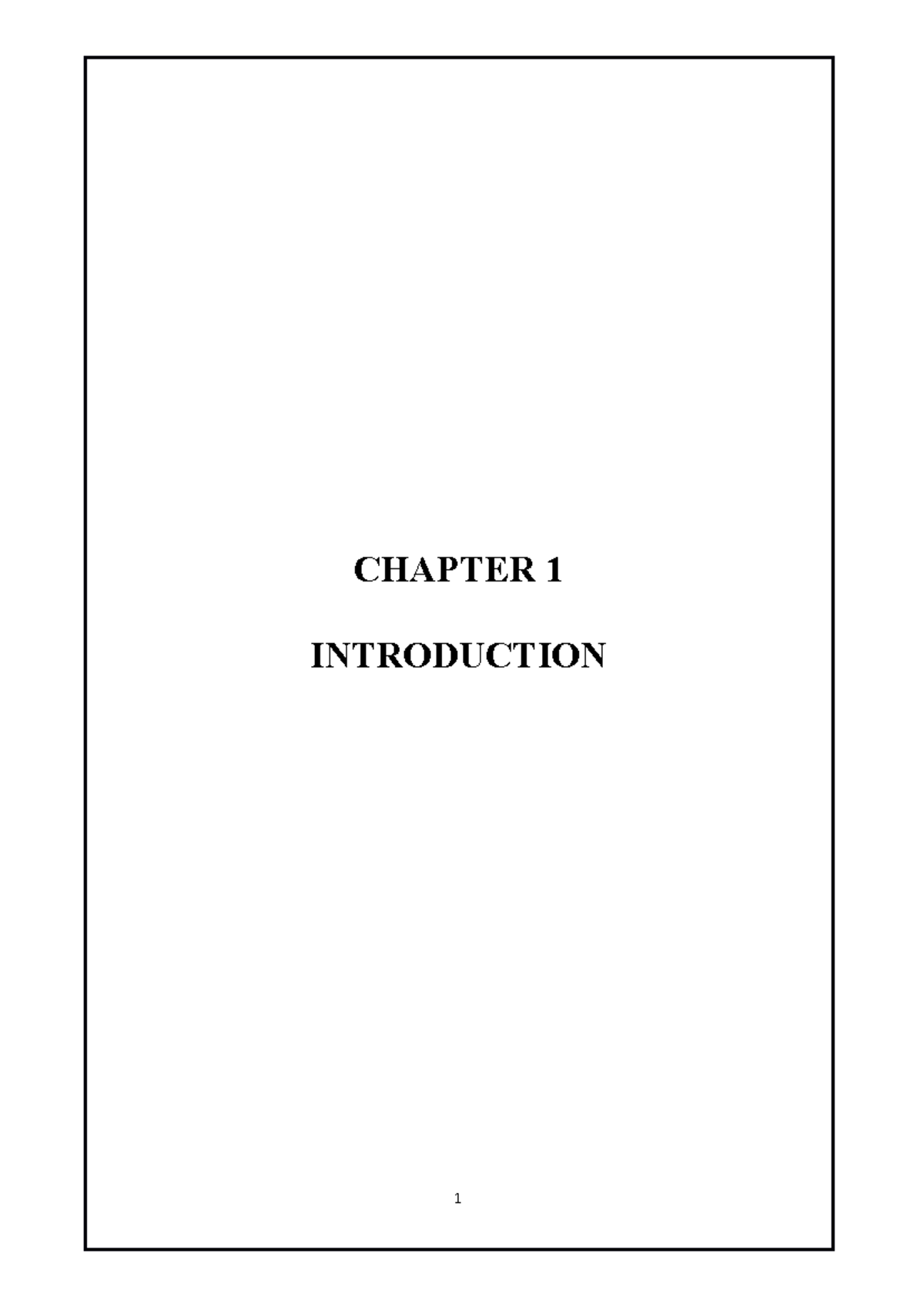 marketing project materials CHAPTER 1 INTRODUCTION CHAPTER 1